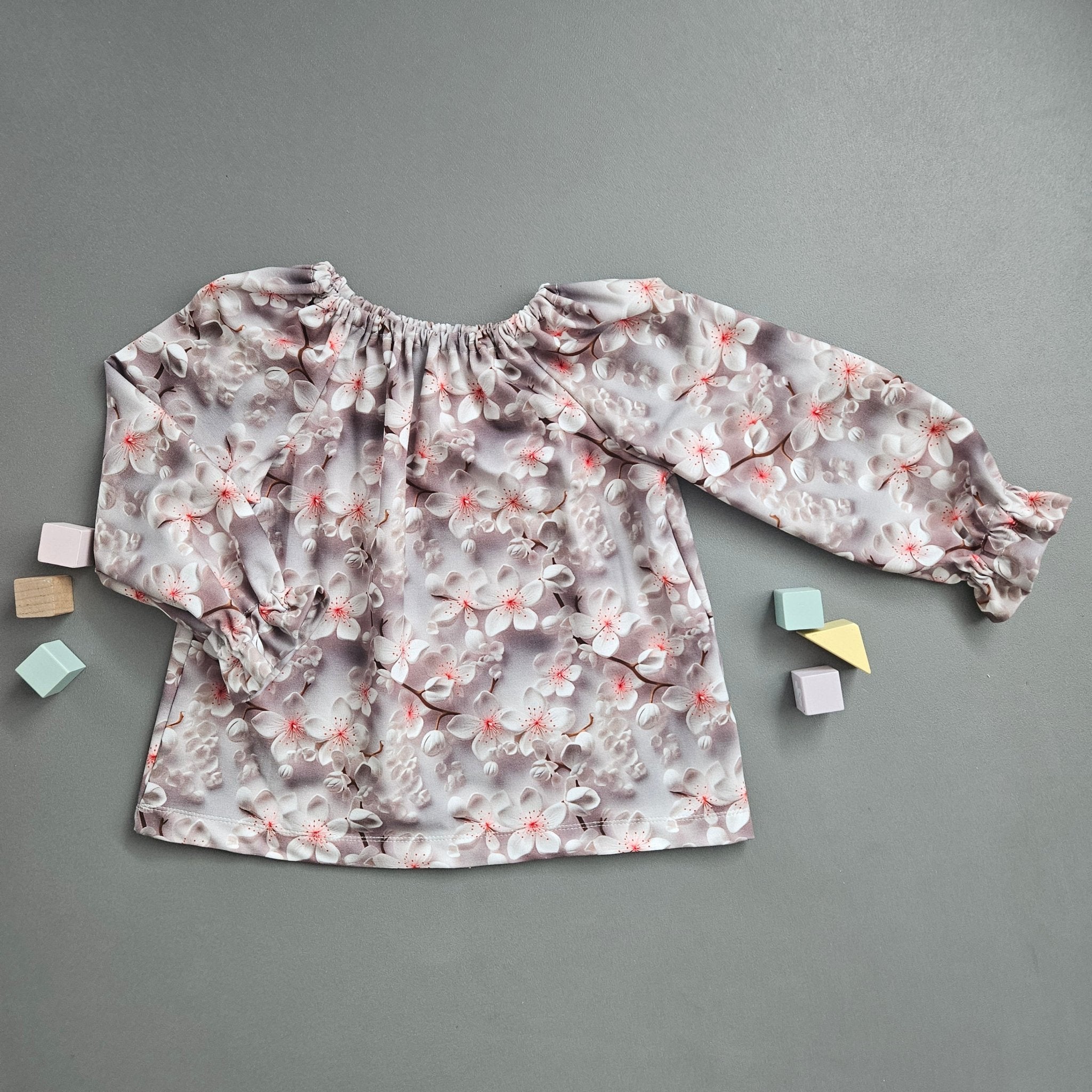 Bluse Gr.122 / Kirschblüten - Kalie - Kids