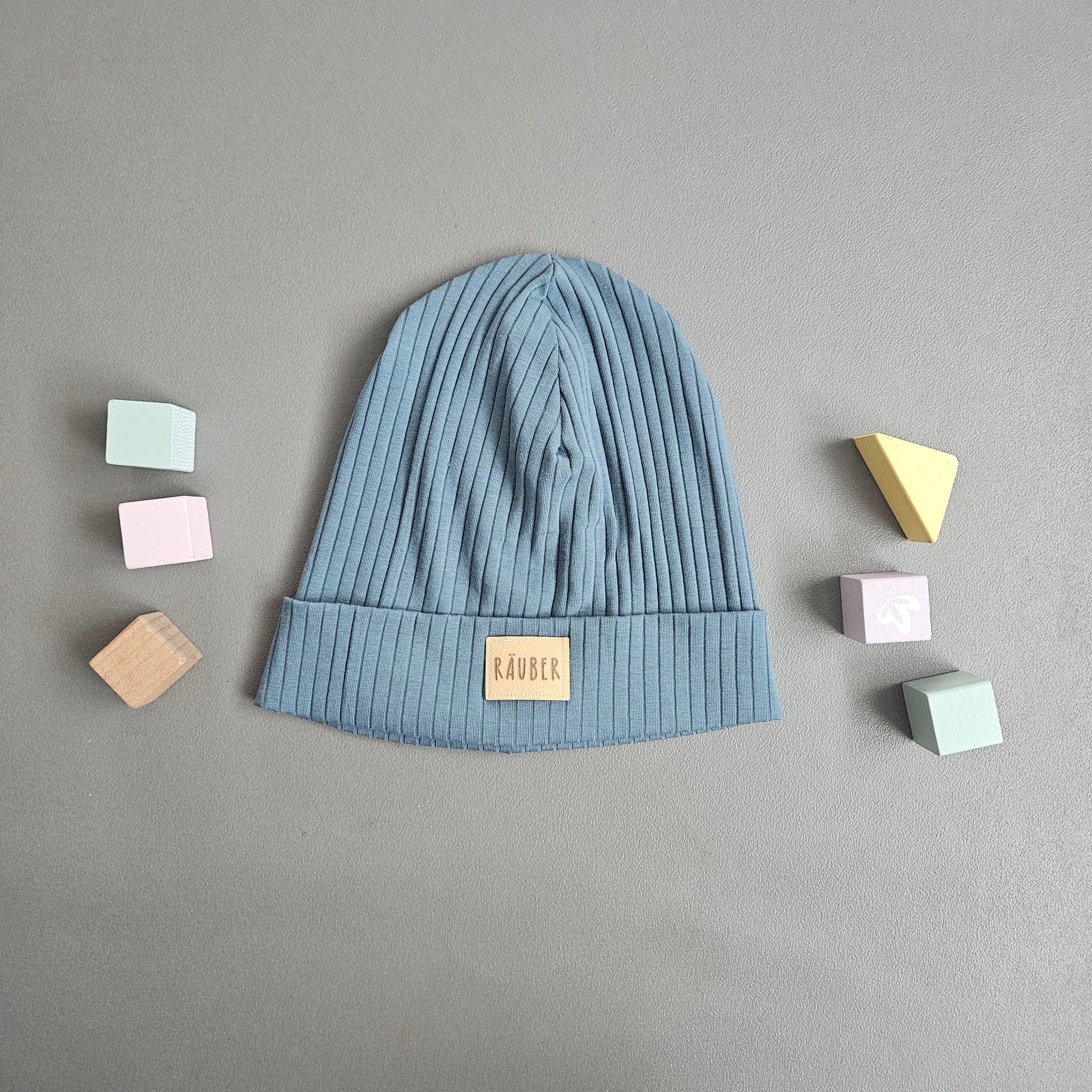 Beanie Ku. 54 - 59 cm / blau / Räuber - Kalie - Kids