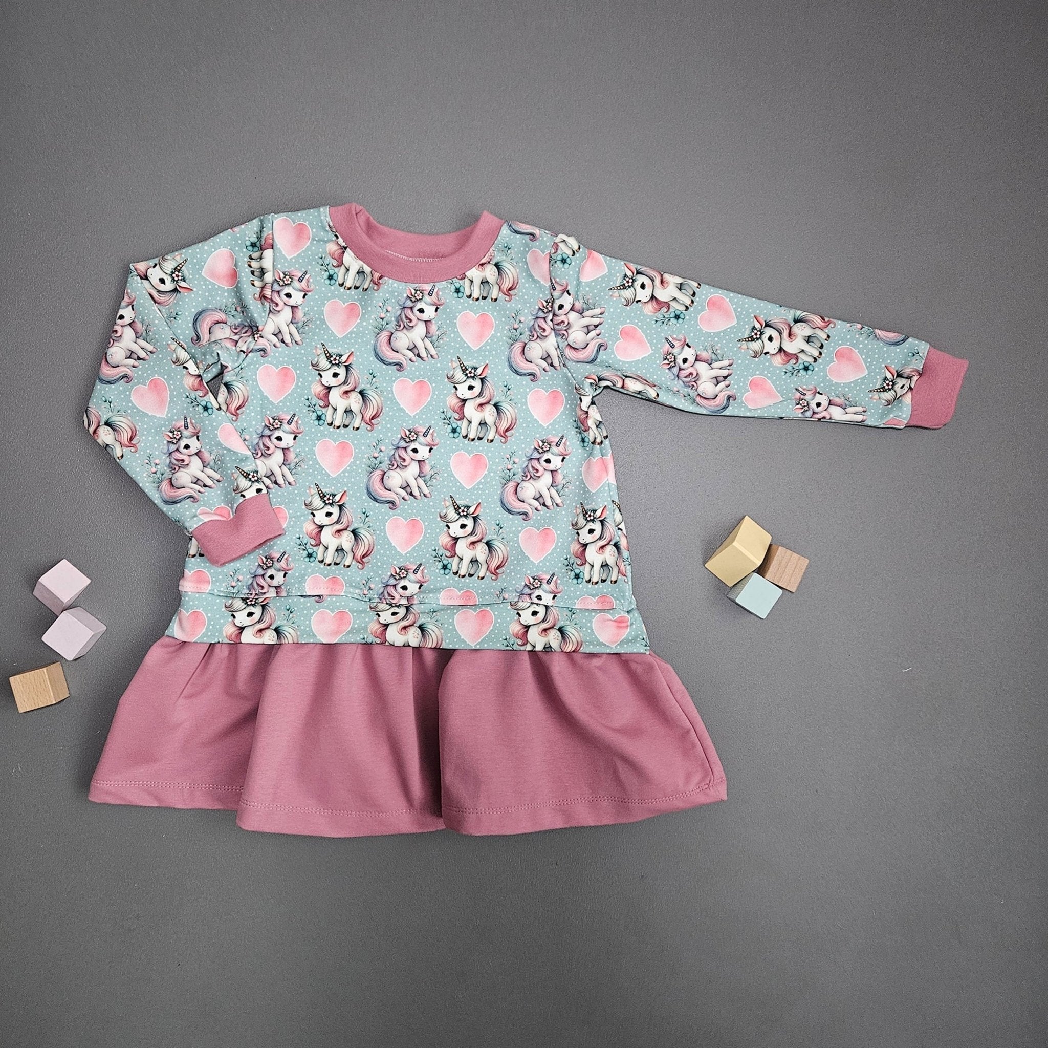 Giryldress Gr.98 / Herzchen Einhorn - Kalie - Kids