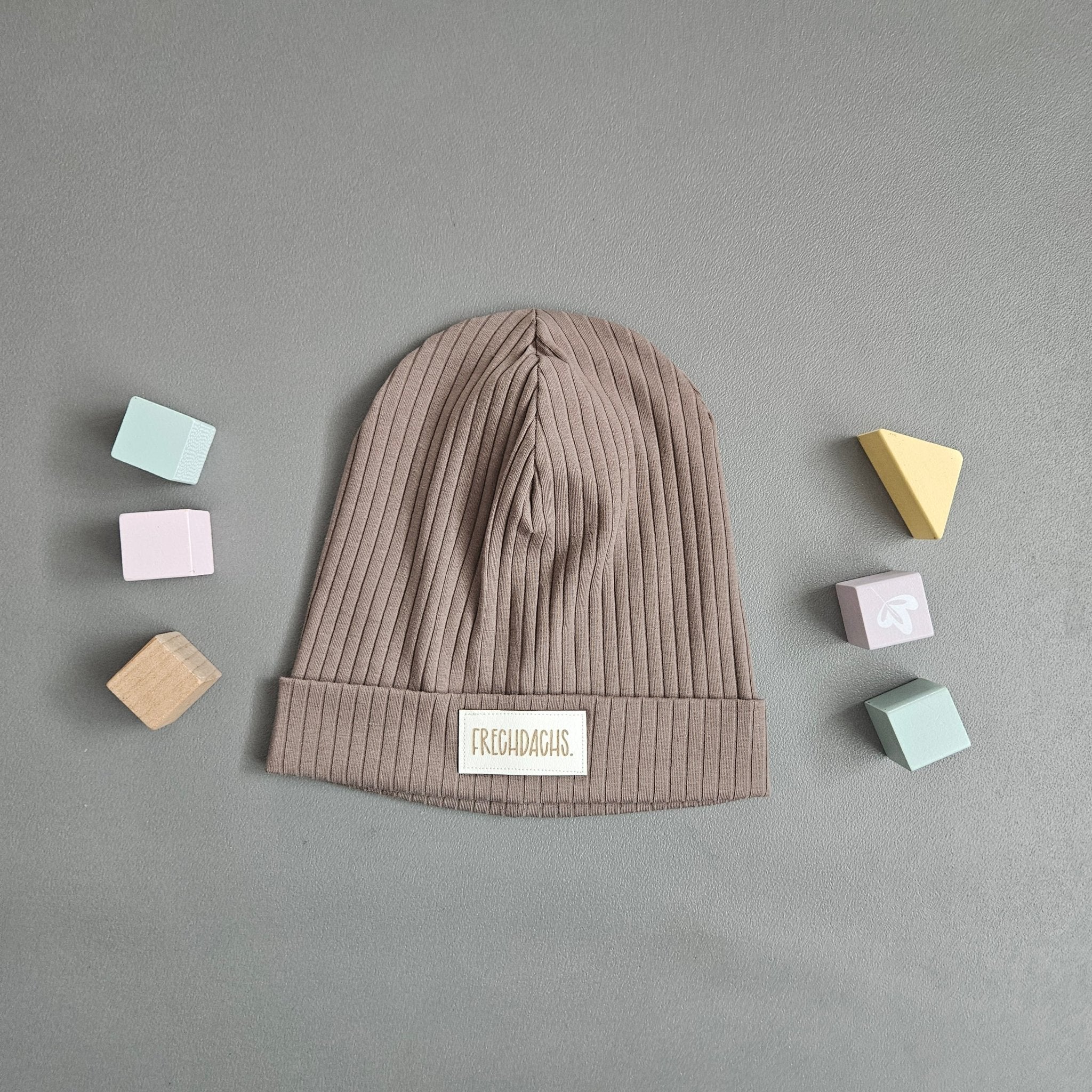 Beanie Ku.54 - 59 cm / braun / Frechdachs - Kalie - Kids