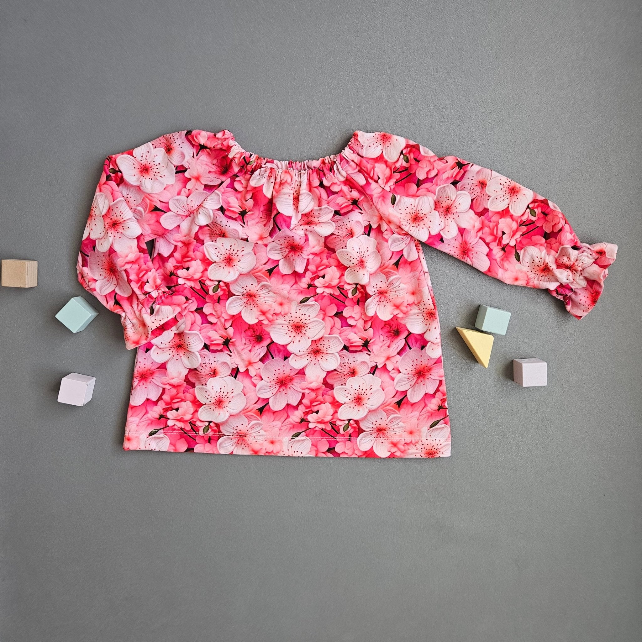 Bluse Gr.92 / Kirschblüten pink - Kalie - Kids
