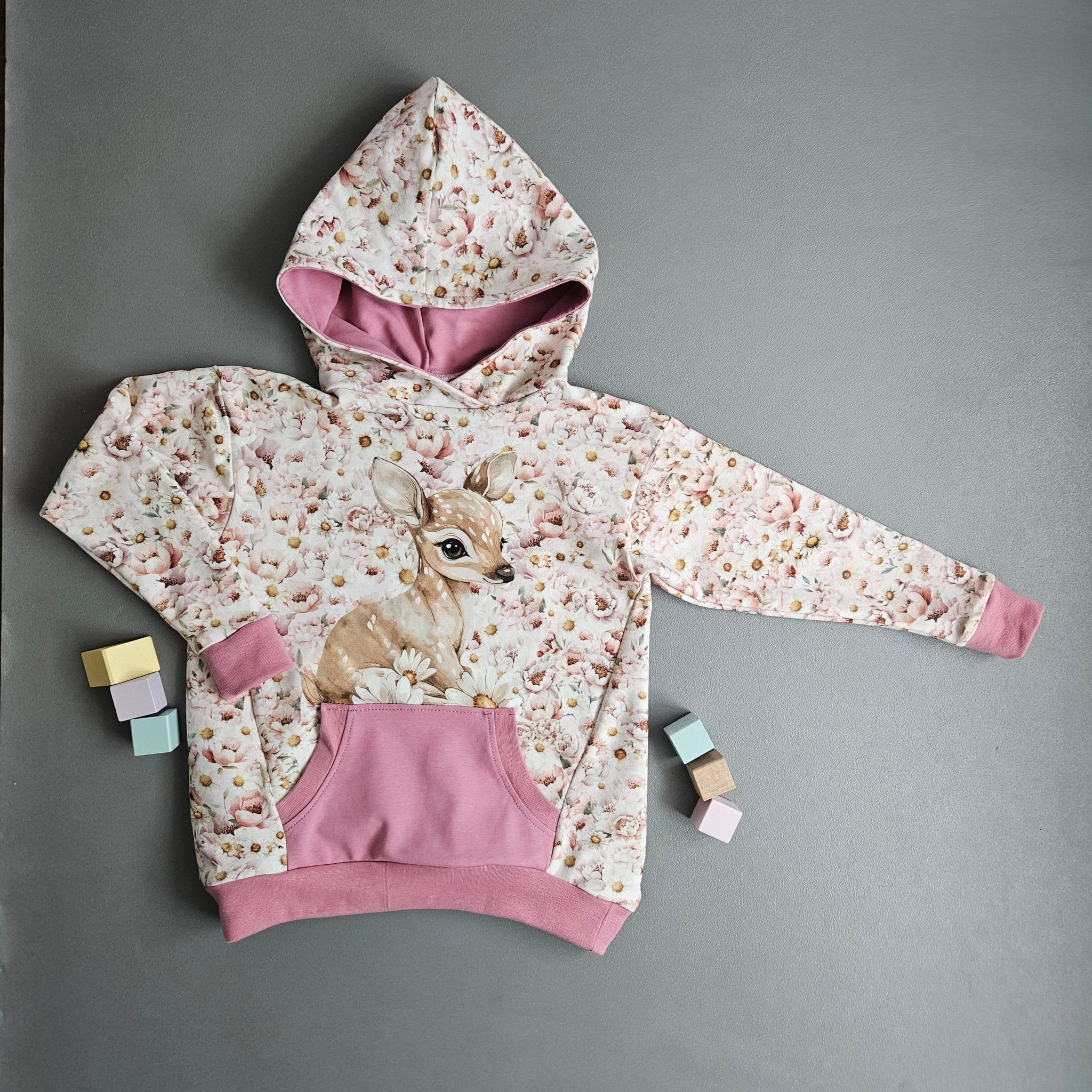 Hoodie Gr.116 / Blütenkitz - Kalie - Kids