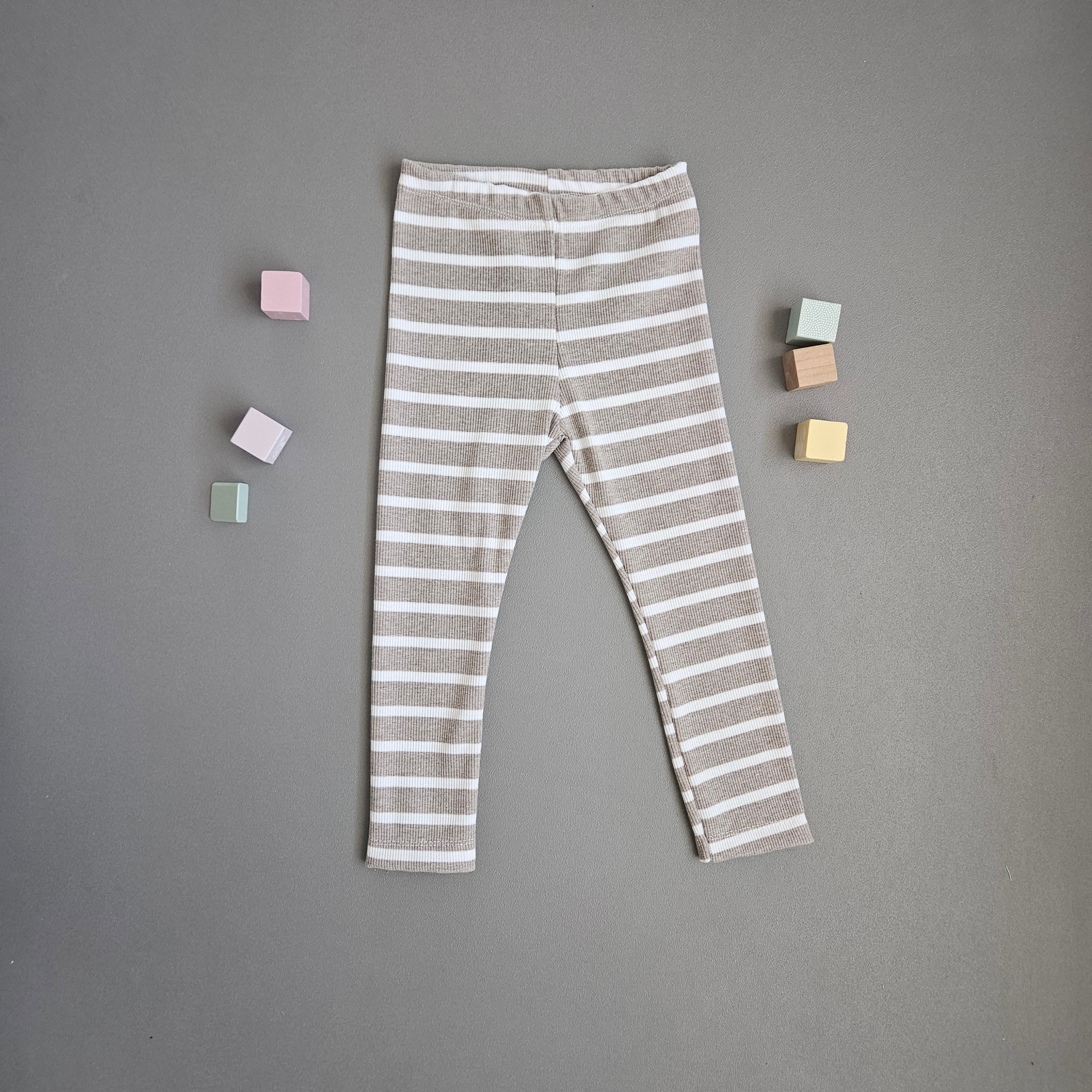 Leggings Gr. 92 beige/grau
