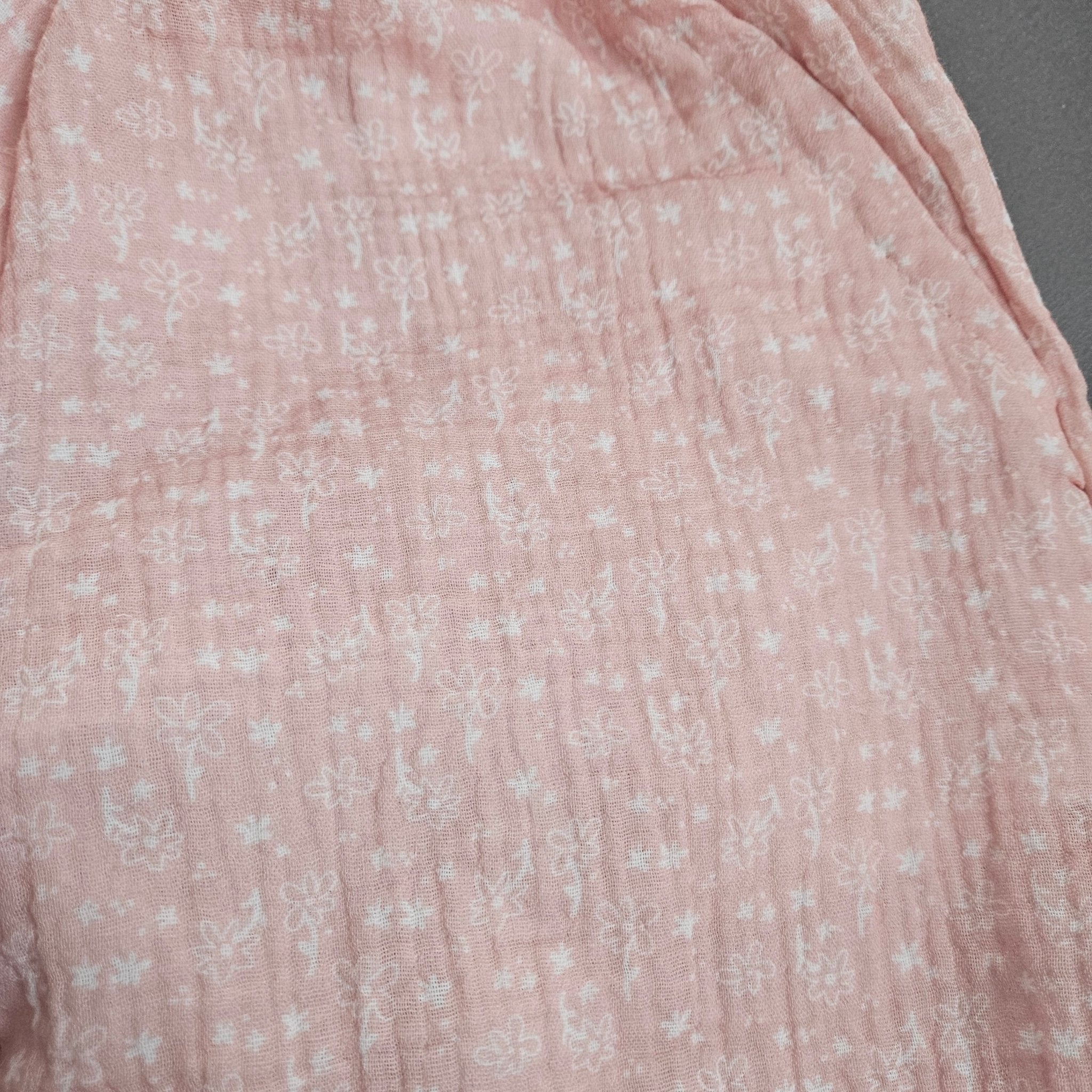 Musselin Hose / apricot Blumen / Gr. 122 - Kalie - Kids