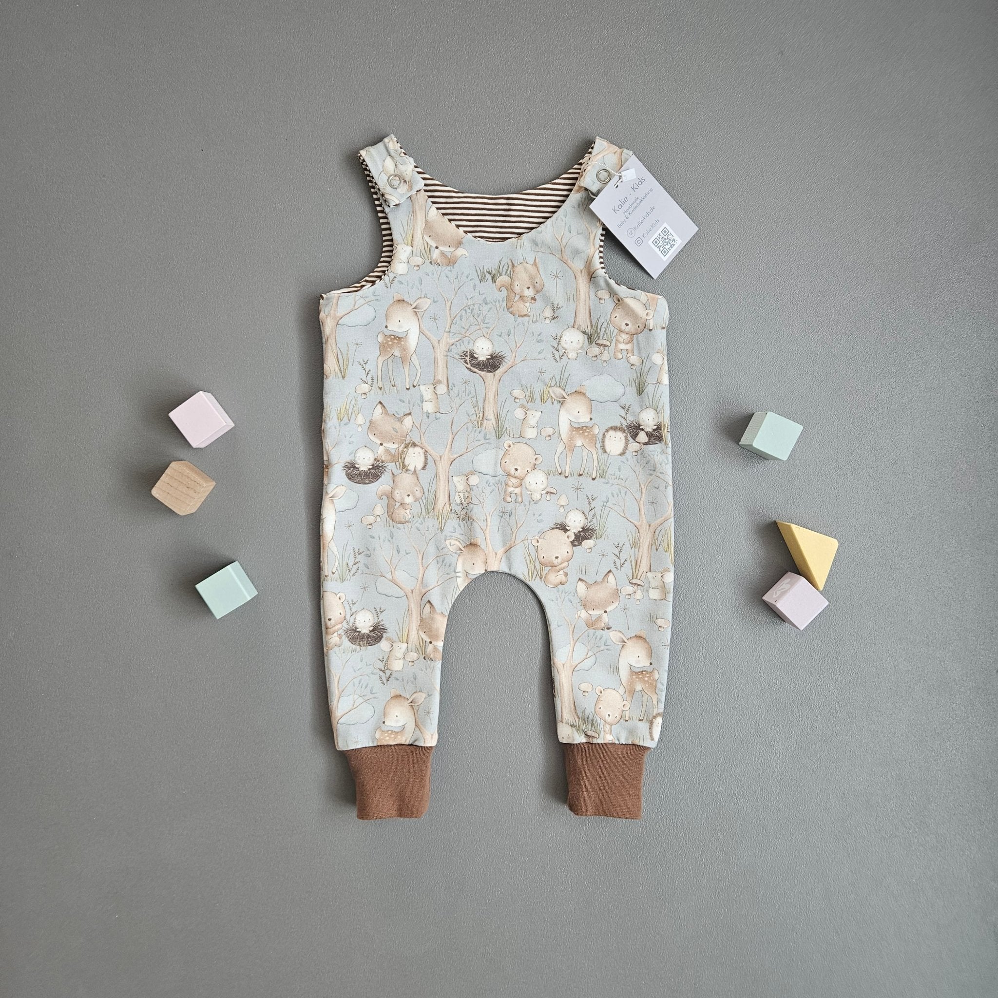 Strampler Gr.56 / Waldtiere grau - Kalie - Kids