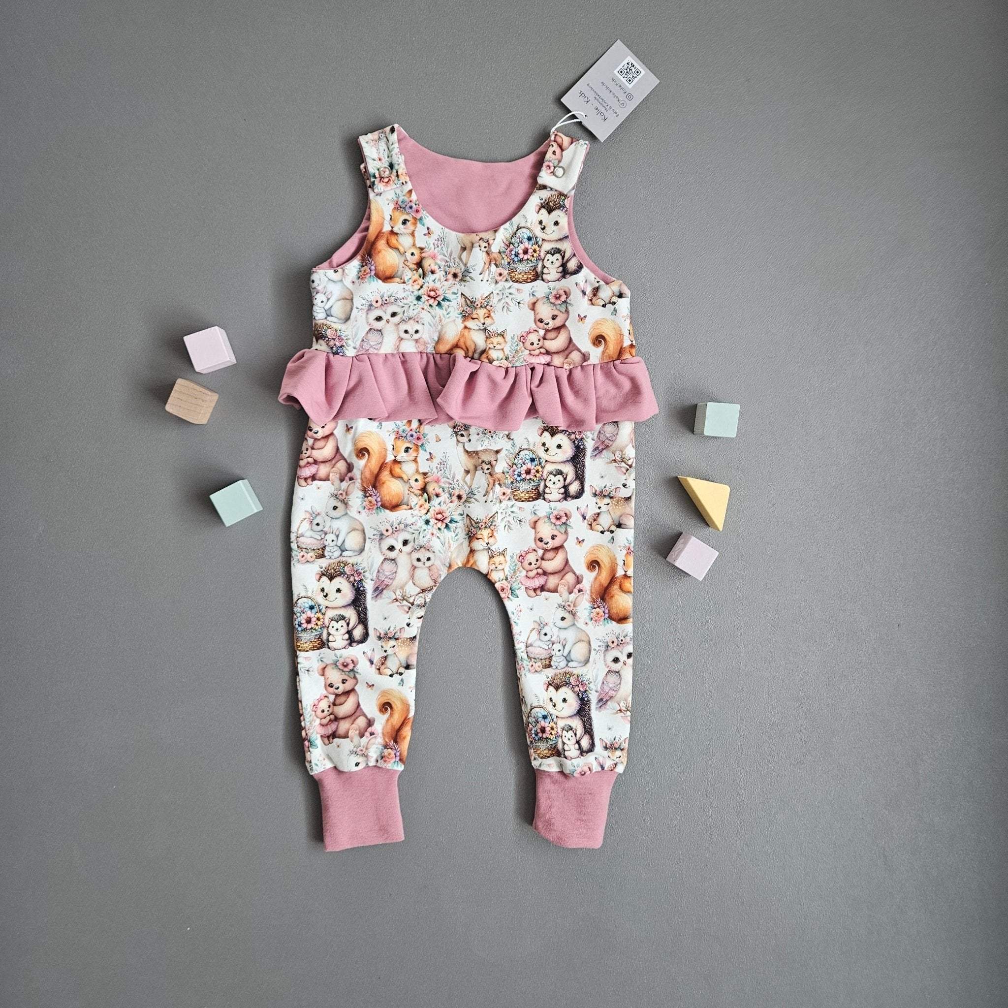 Strampler Gr.74 / Waldtiere rosa - Kalie - Kids