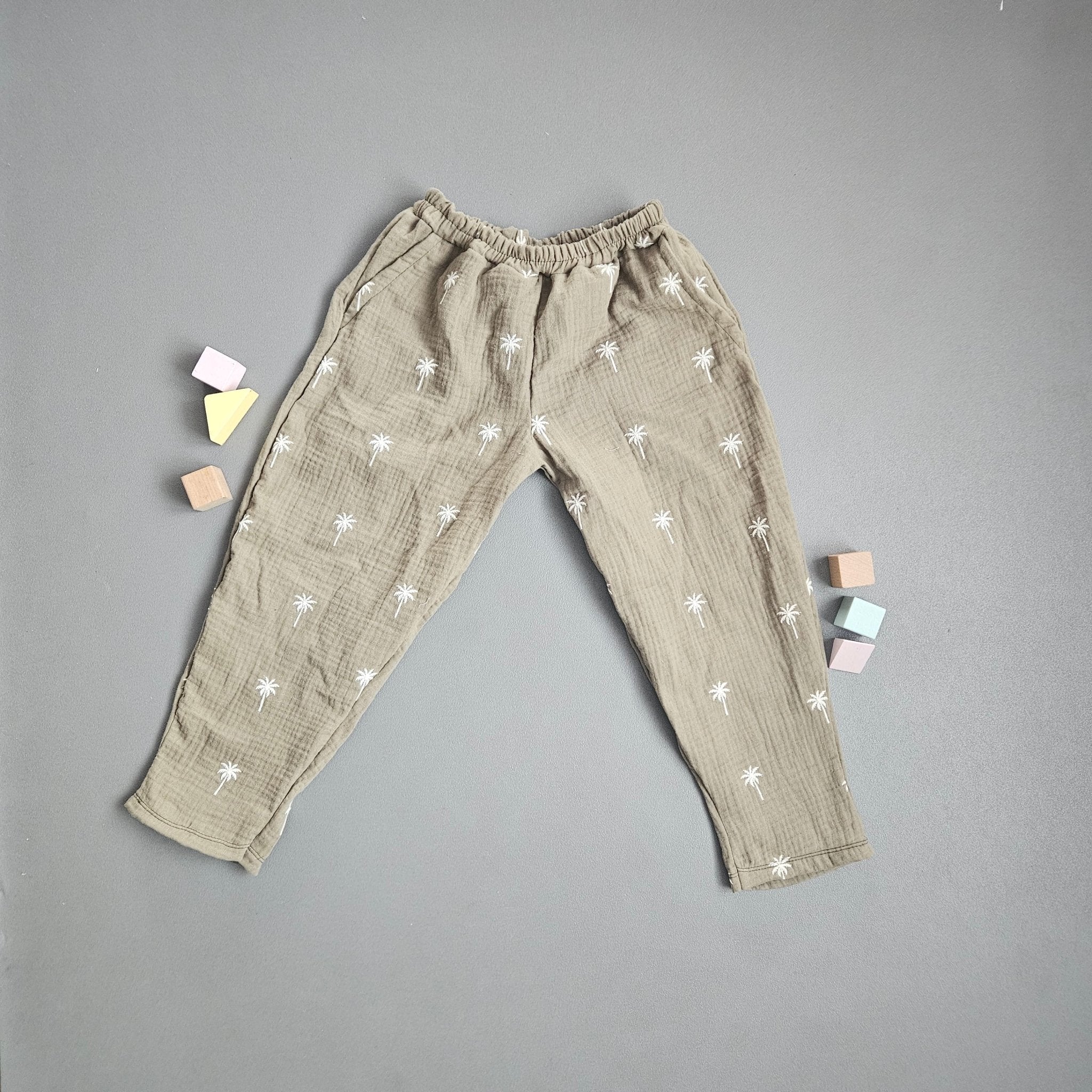 Musselin Hose / Palmen / Gr. 92 - Kalie - Kids