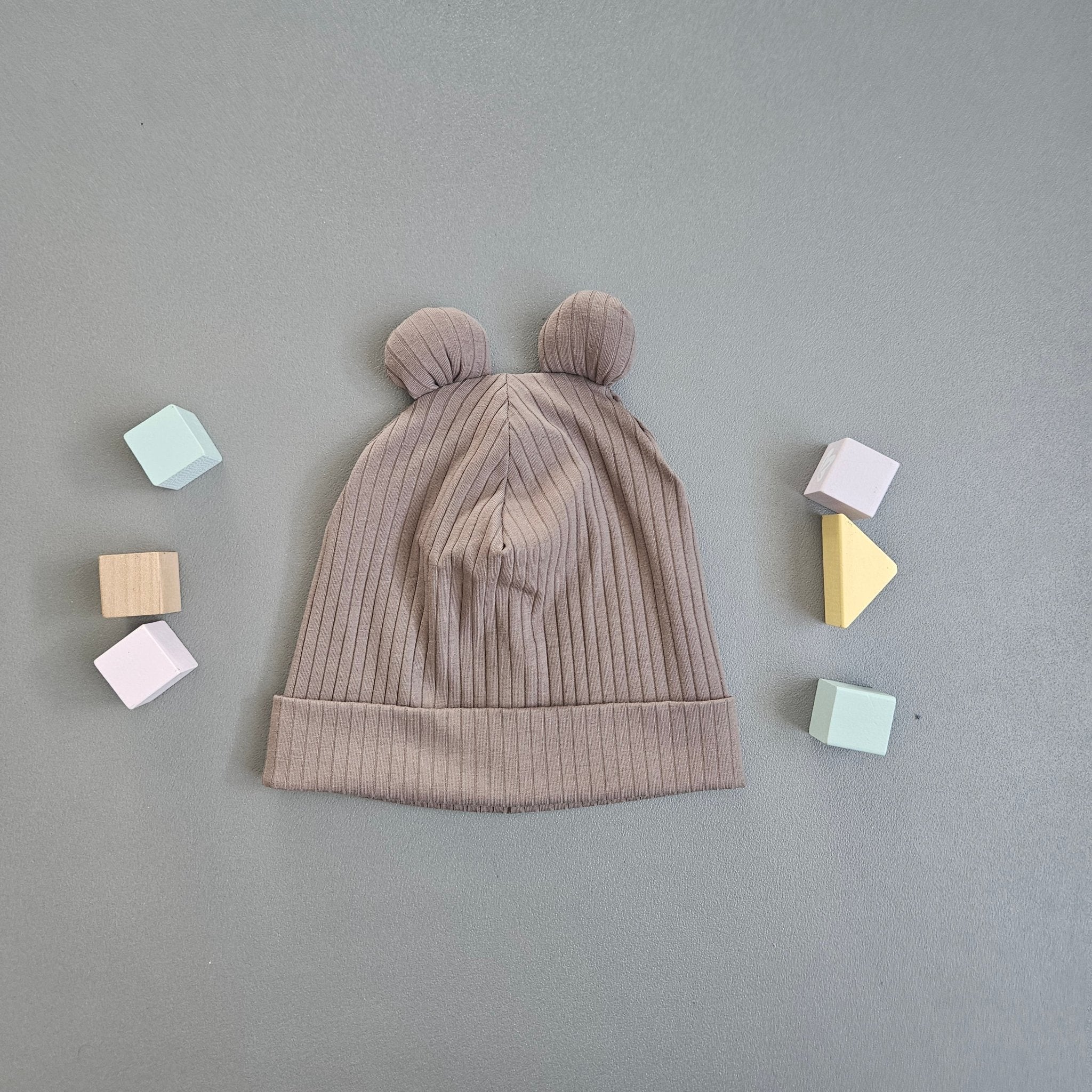 Beanie Ku. 54 - 59 cm / braun Öhrchen - Kalie - Kids