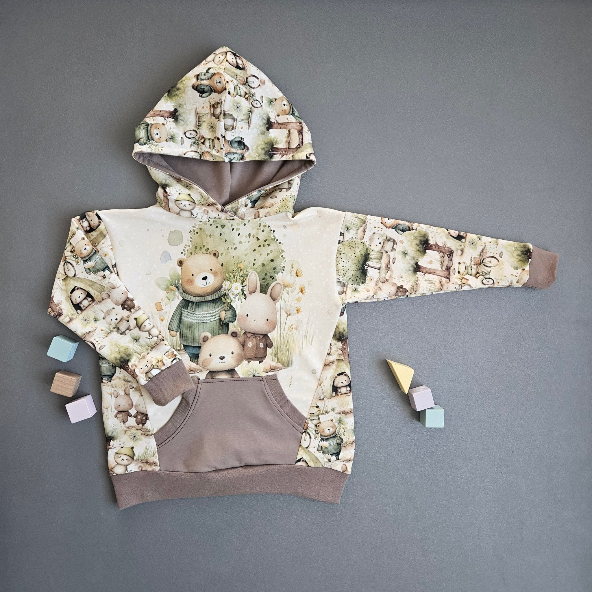 Hoodie Gr.116 / Tierische Waldfreunde - Kalie - Kids