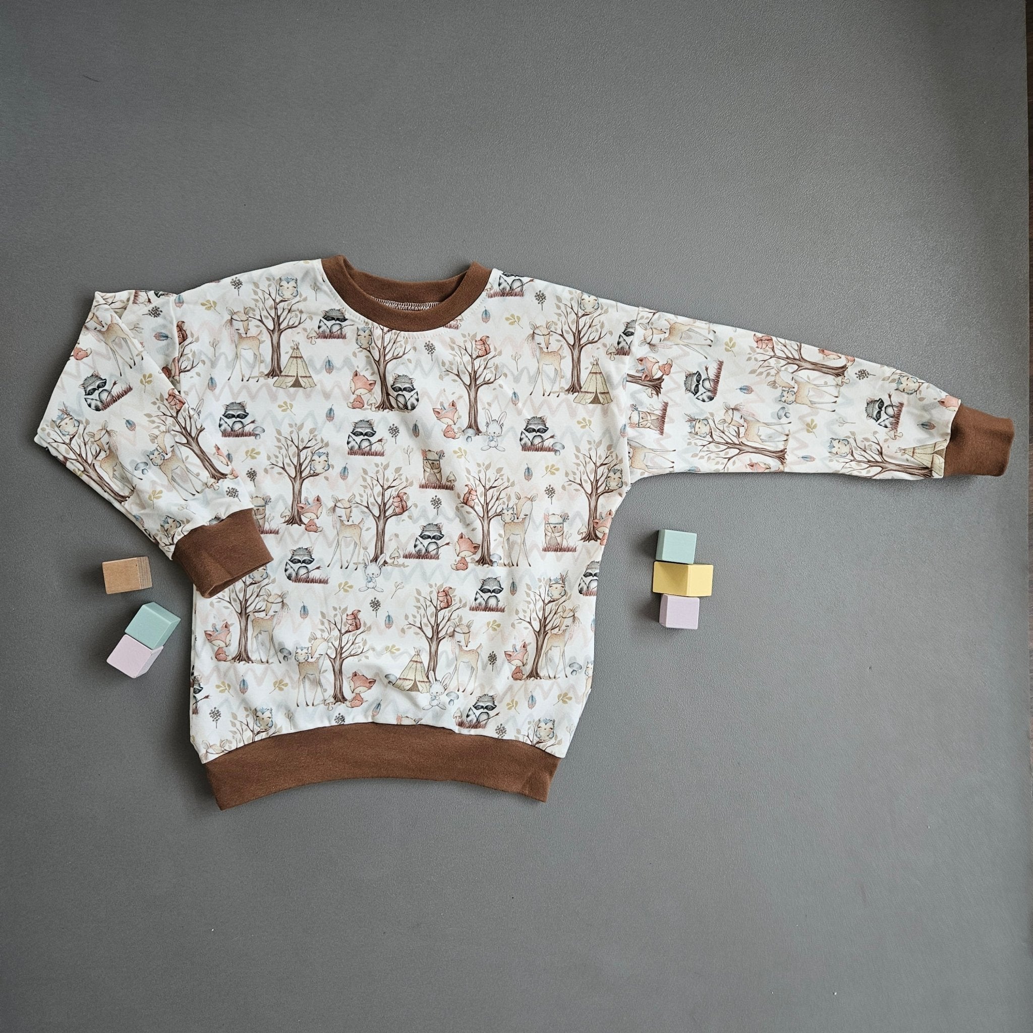 Pullover Gr.122 / Waldtiere - Kalie - Kids