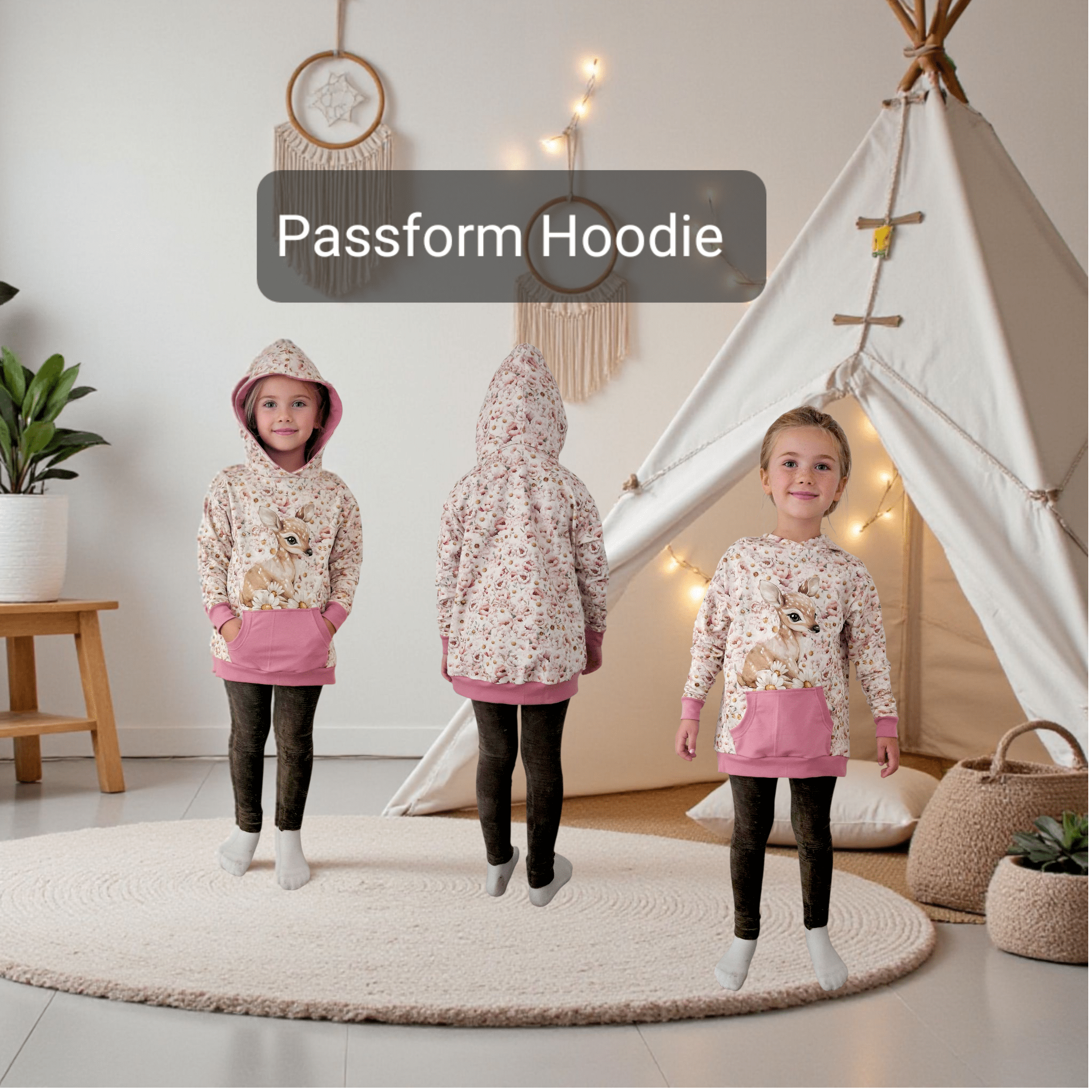 Hoodie Gr.98 / Blütenkitz - Kalie - Kids