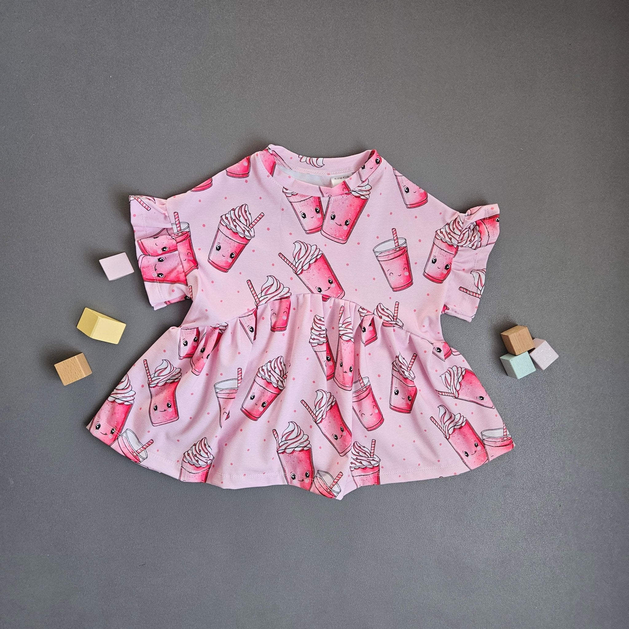 Rüschchenshirt Gr.122 / Milch Shake - Kalie - Kids