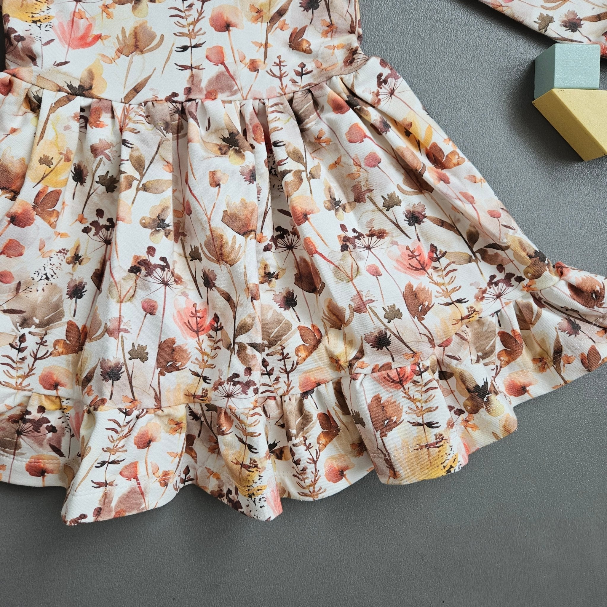 Kleid Gr.86 / Herbstblumen - Kalie - Kids