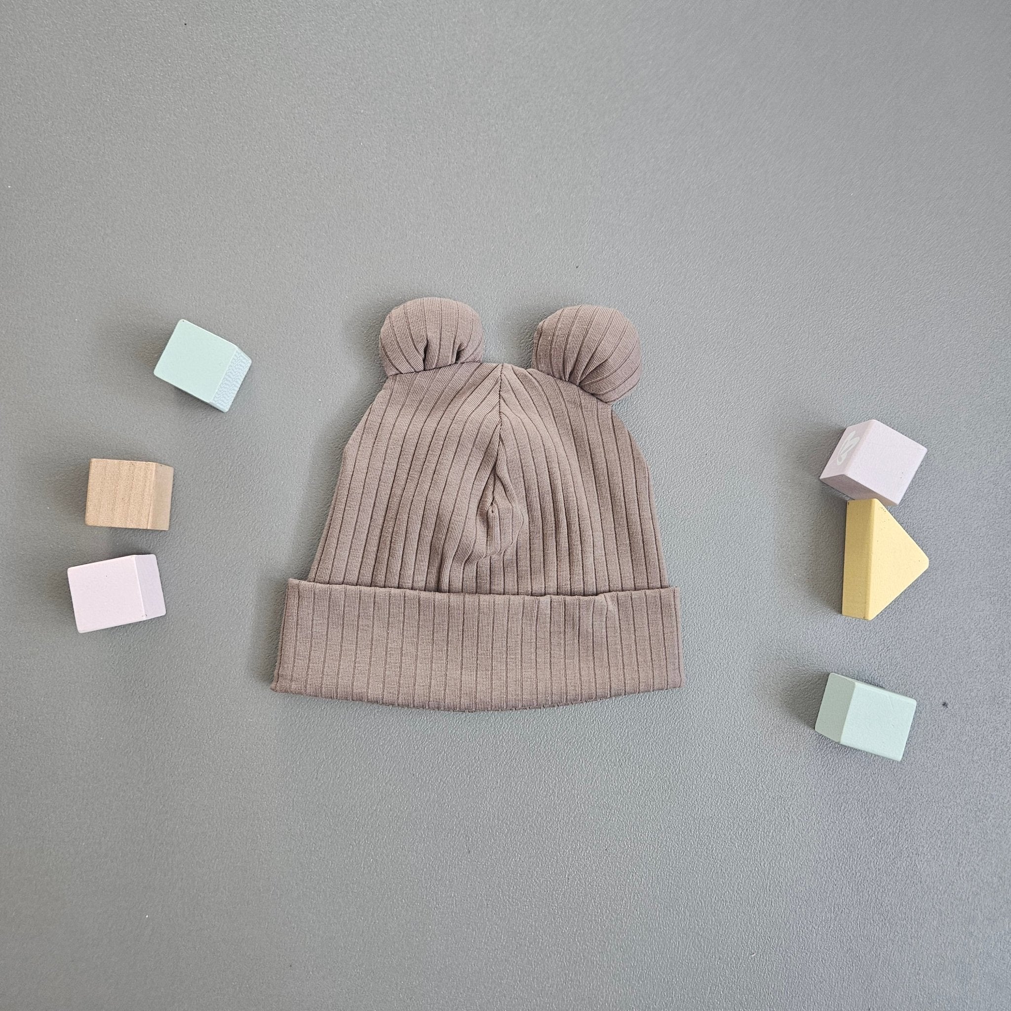 Beanie Ku. 45 - 48 cm / braun Öhrchen - Kalie - Kids