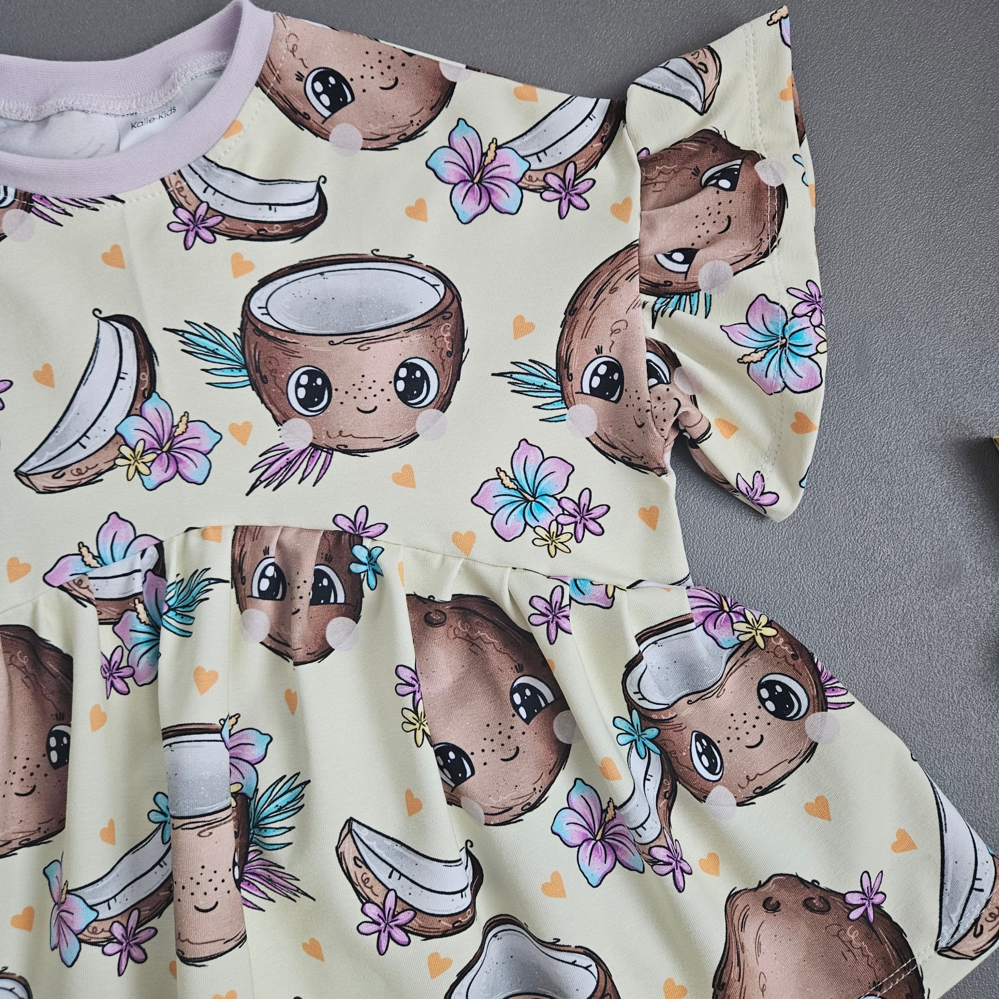 Rüschchenshirt Gr.122 / Kokosnuss - Kalie - Kids