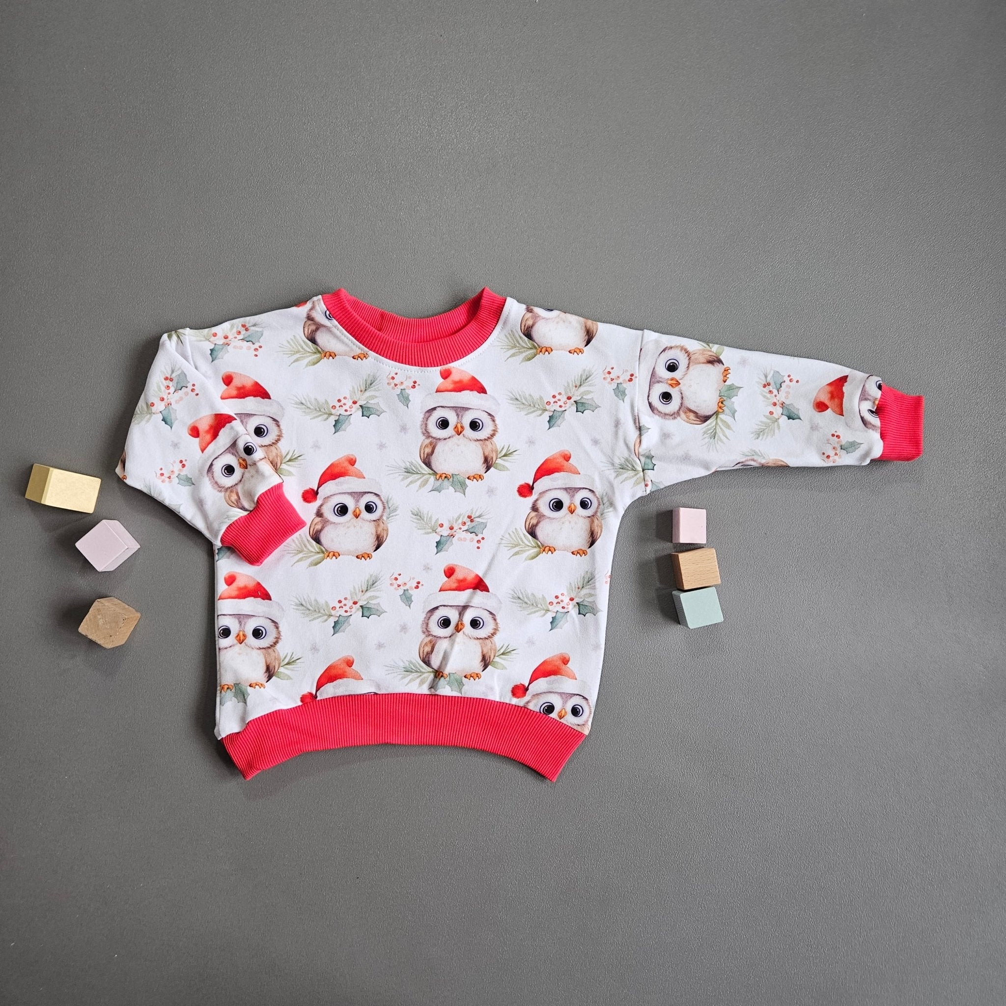 Pullover Gr.86 / Weihnachtseule - Kalie - Kids