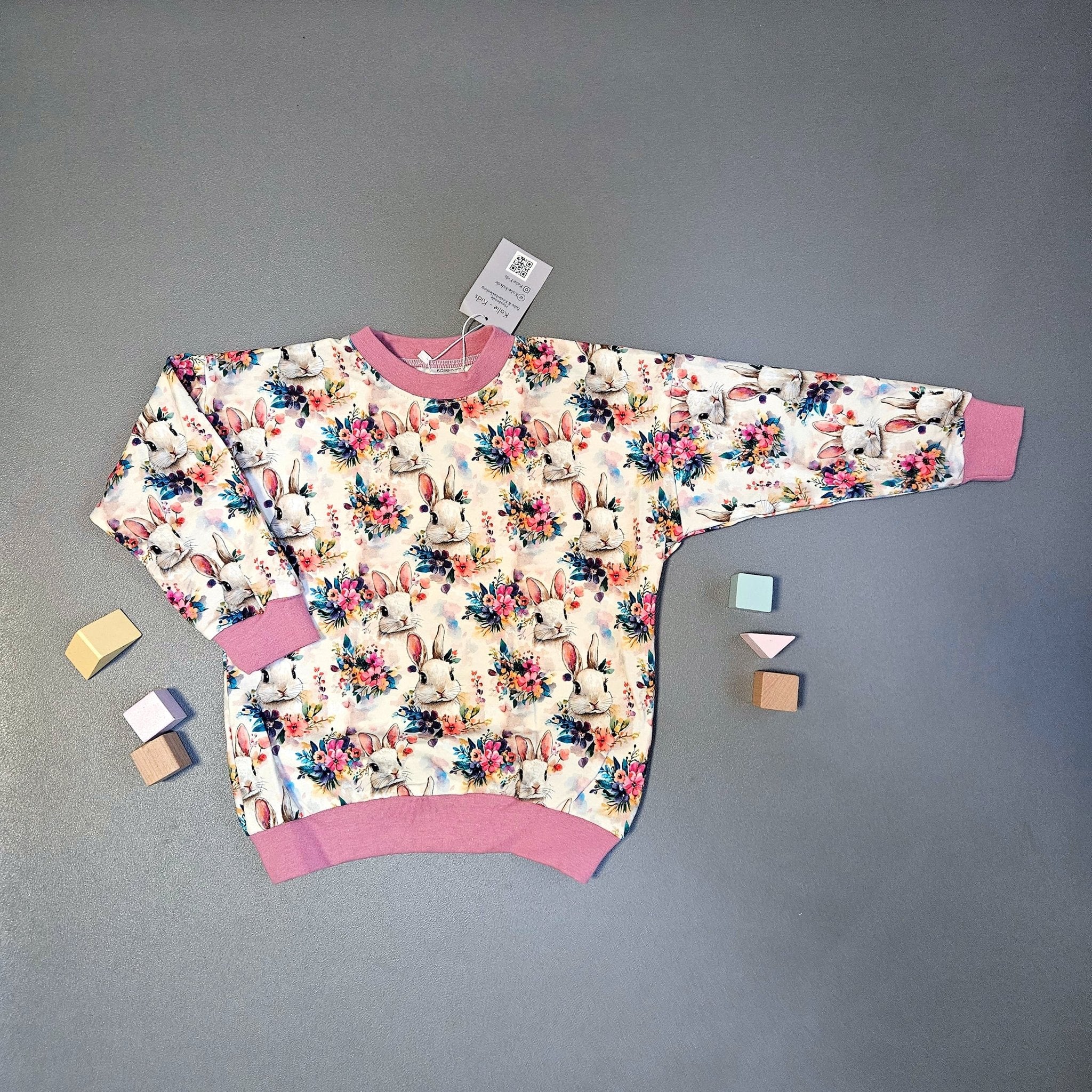 Pullover Gr.98 / Blütenhäschen - Kalie - Kids
