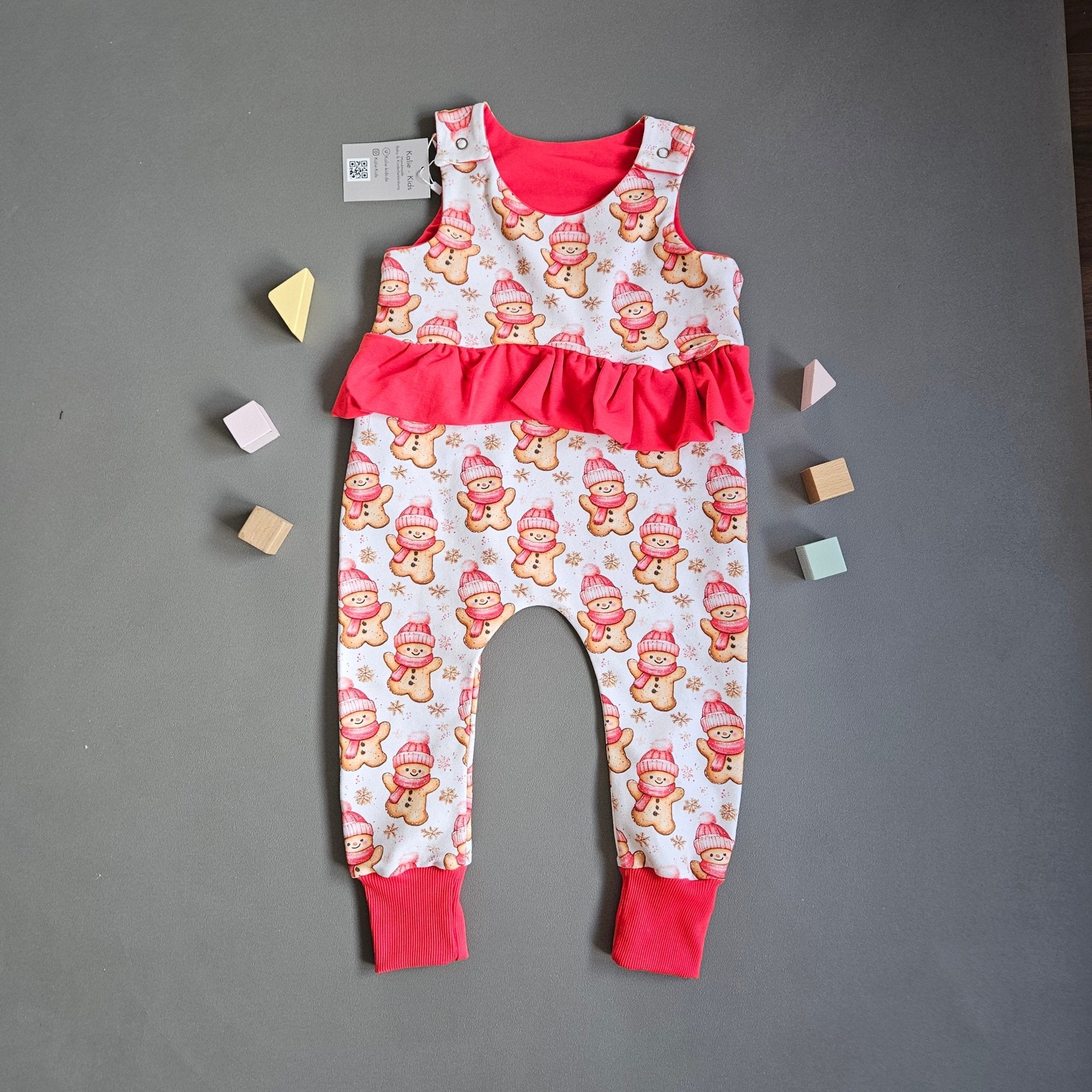 Strampler Gr.86 / Lebkuchenmännchen rot - Kalie - Kids