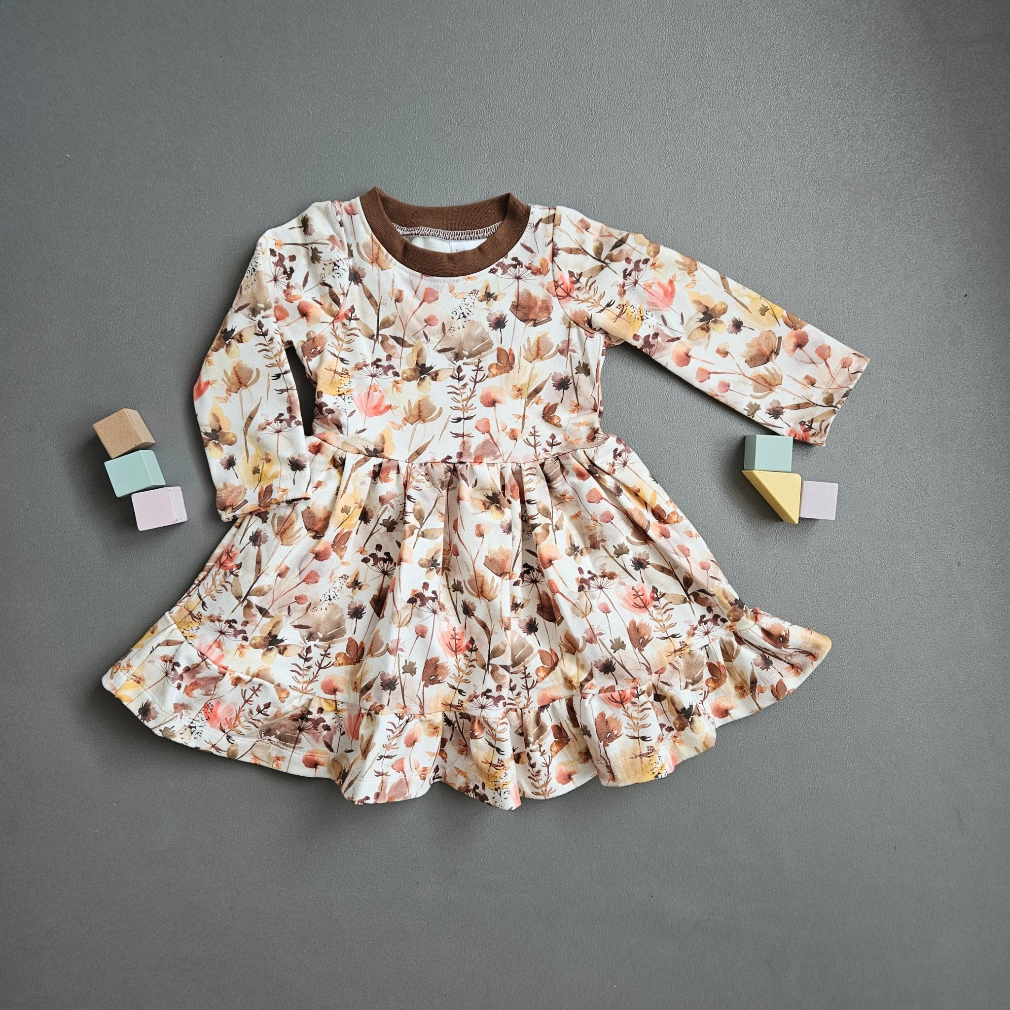 Kleid Gr.86 / Herbstblumen - Kalie - Kids