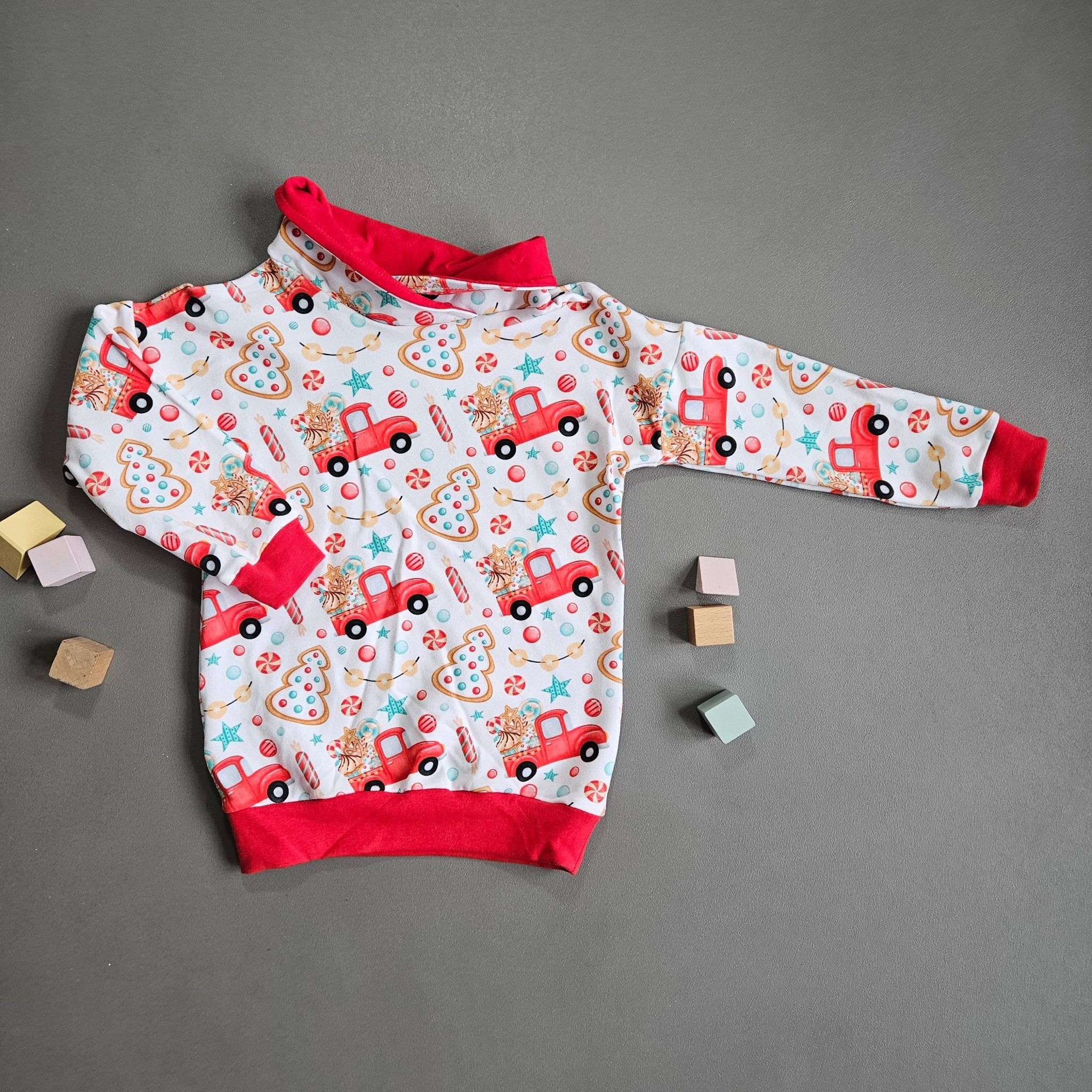 Pullover Gr.116 / Weihnachtsauto - Kalie - Kids
