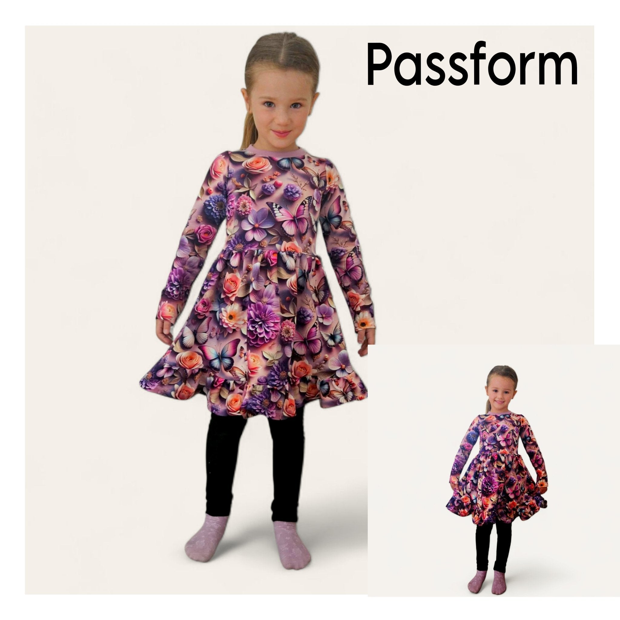 Kleid Gr.86 / Blumen orange - Kalie - Kids