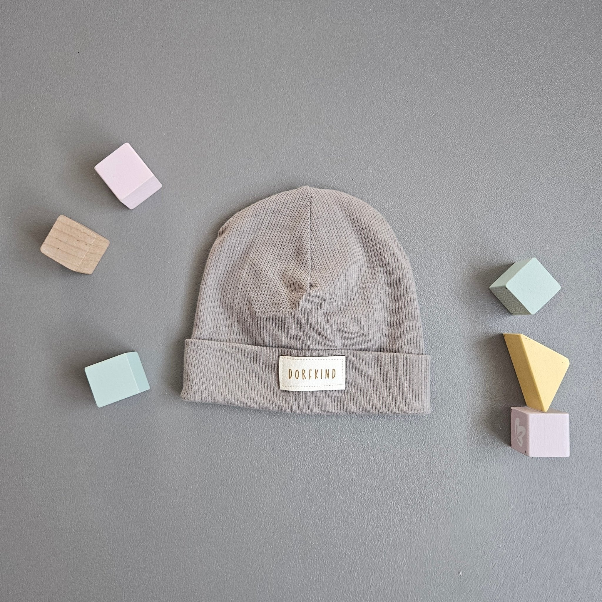 Beanie Ku. 45 - 48 cm / Dorfkind / grau - Kalie - Kids