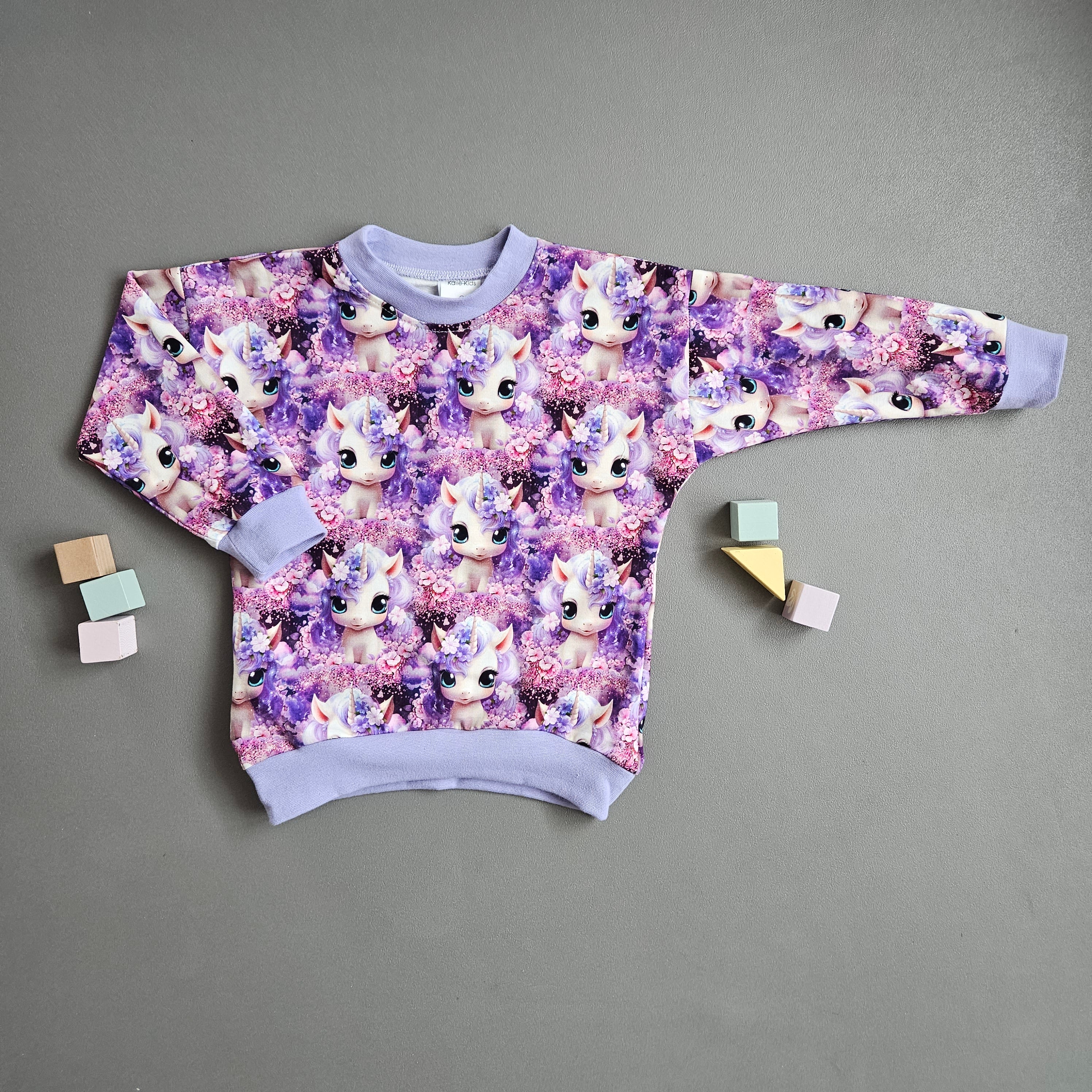 Pullover Gr.98 / Einhorn lila