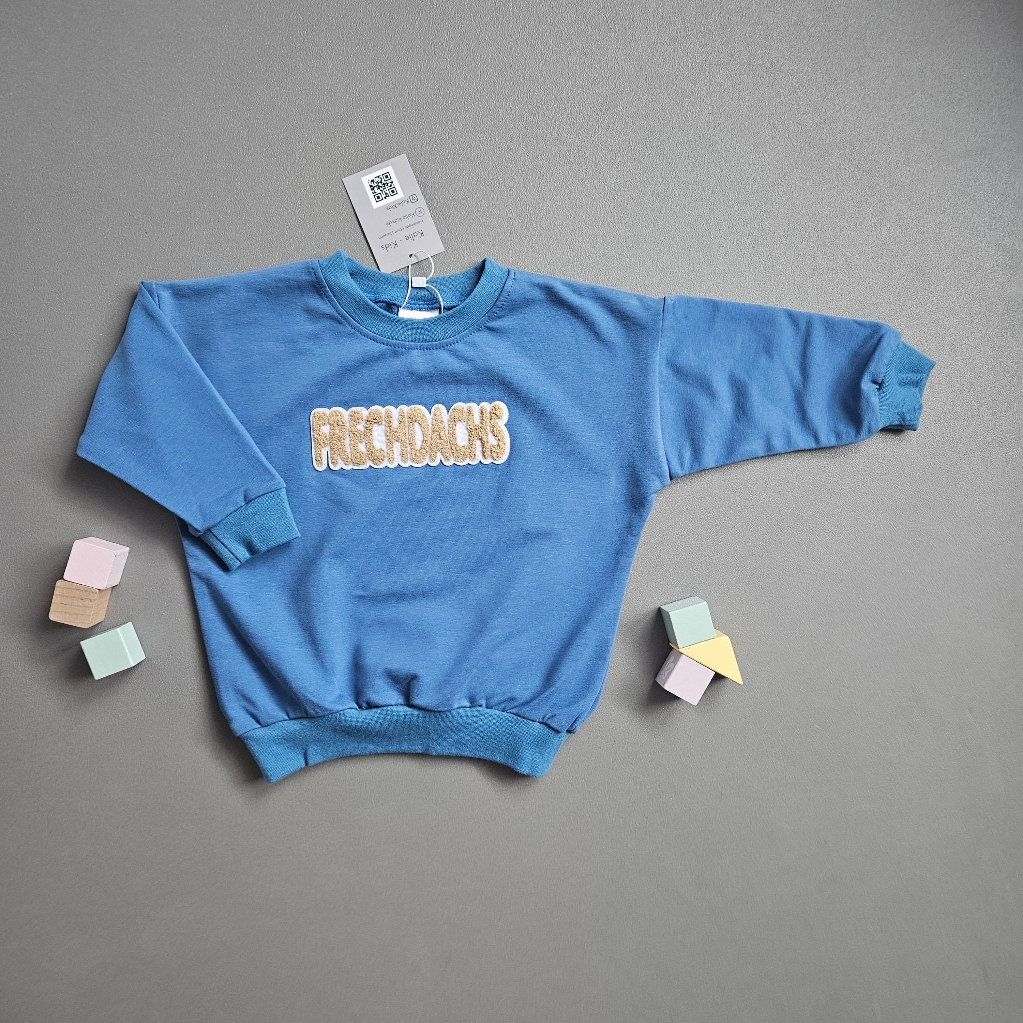 Pullover Gr.86 / Frechdachs / blau - Kalie - Kids