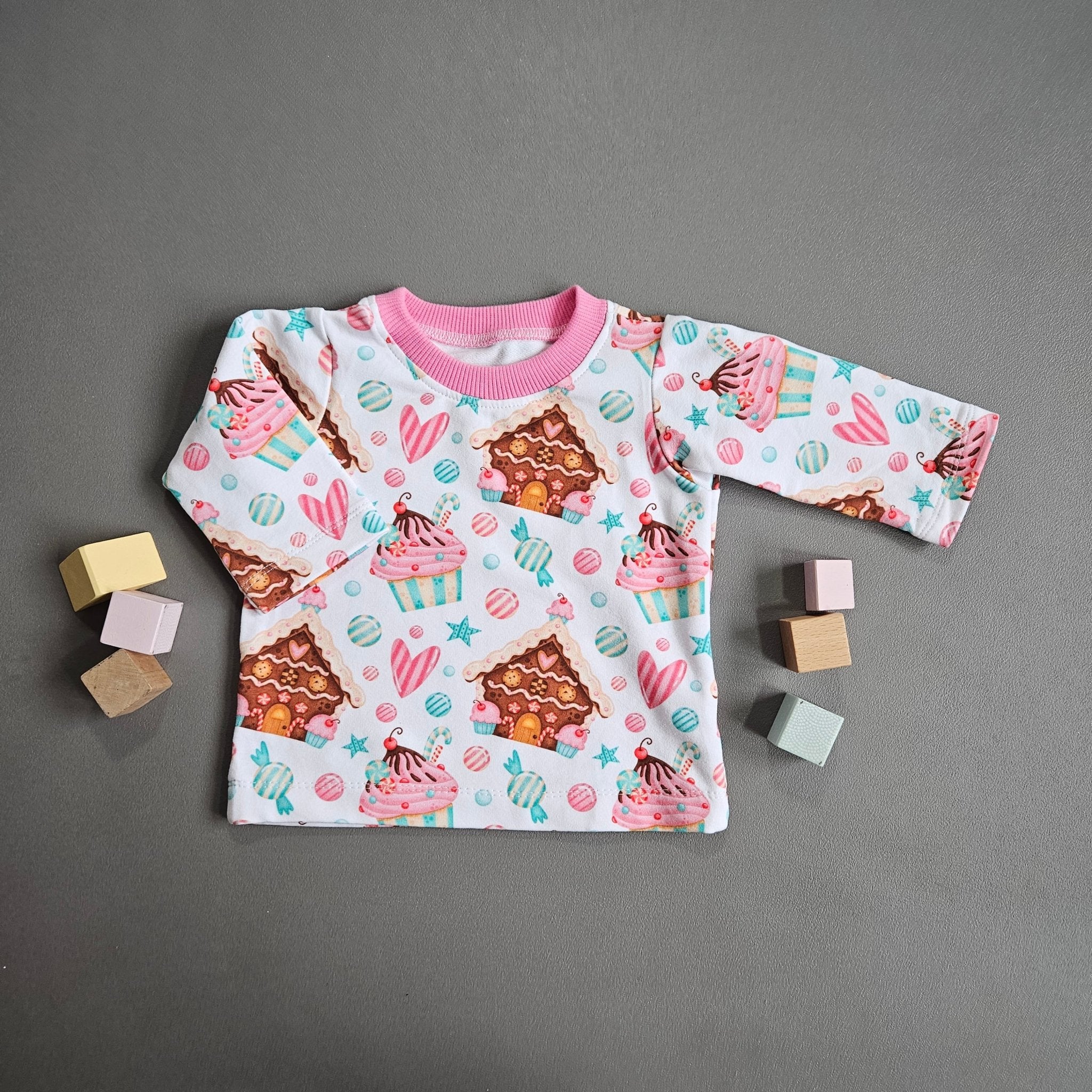 Langarmshirt Gr.68 / Lebkuchenhaus - Kalie - Kids