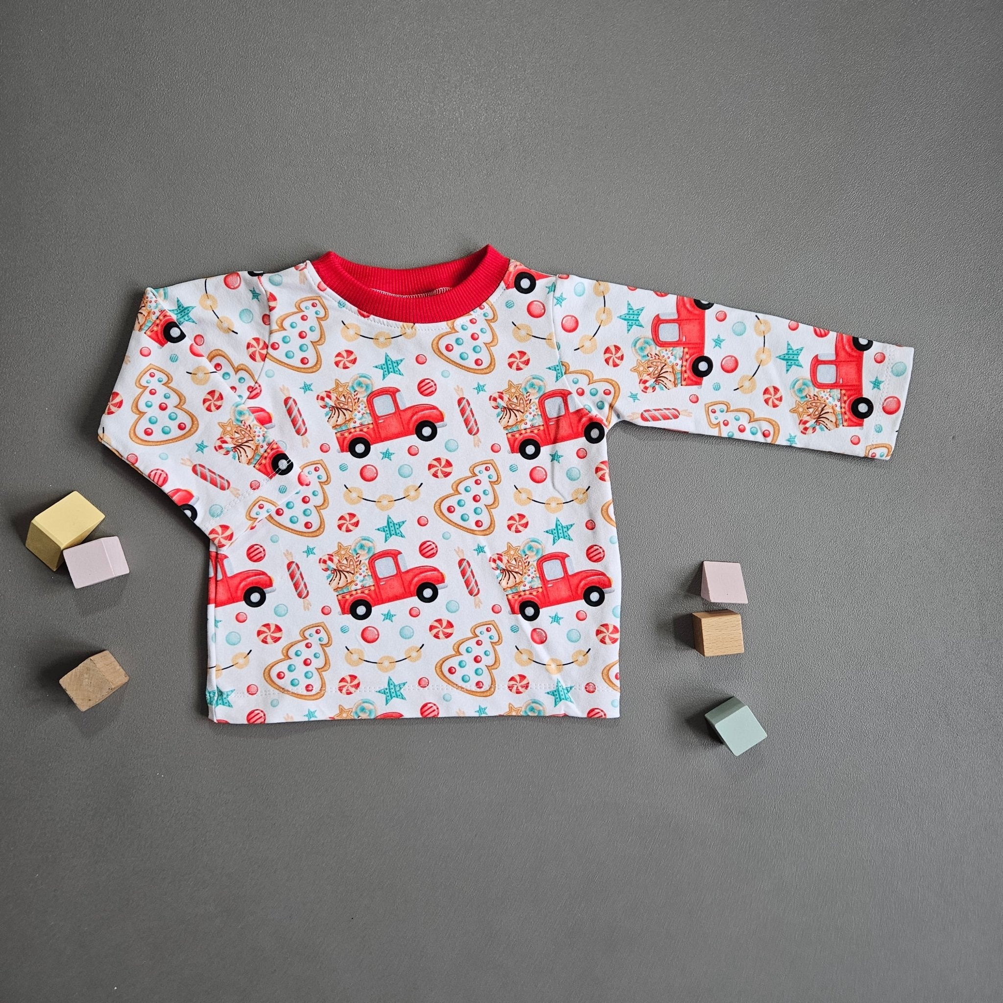 Langarmshirt Gr.80 / Weihnachtsauto - Kalie - Kids