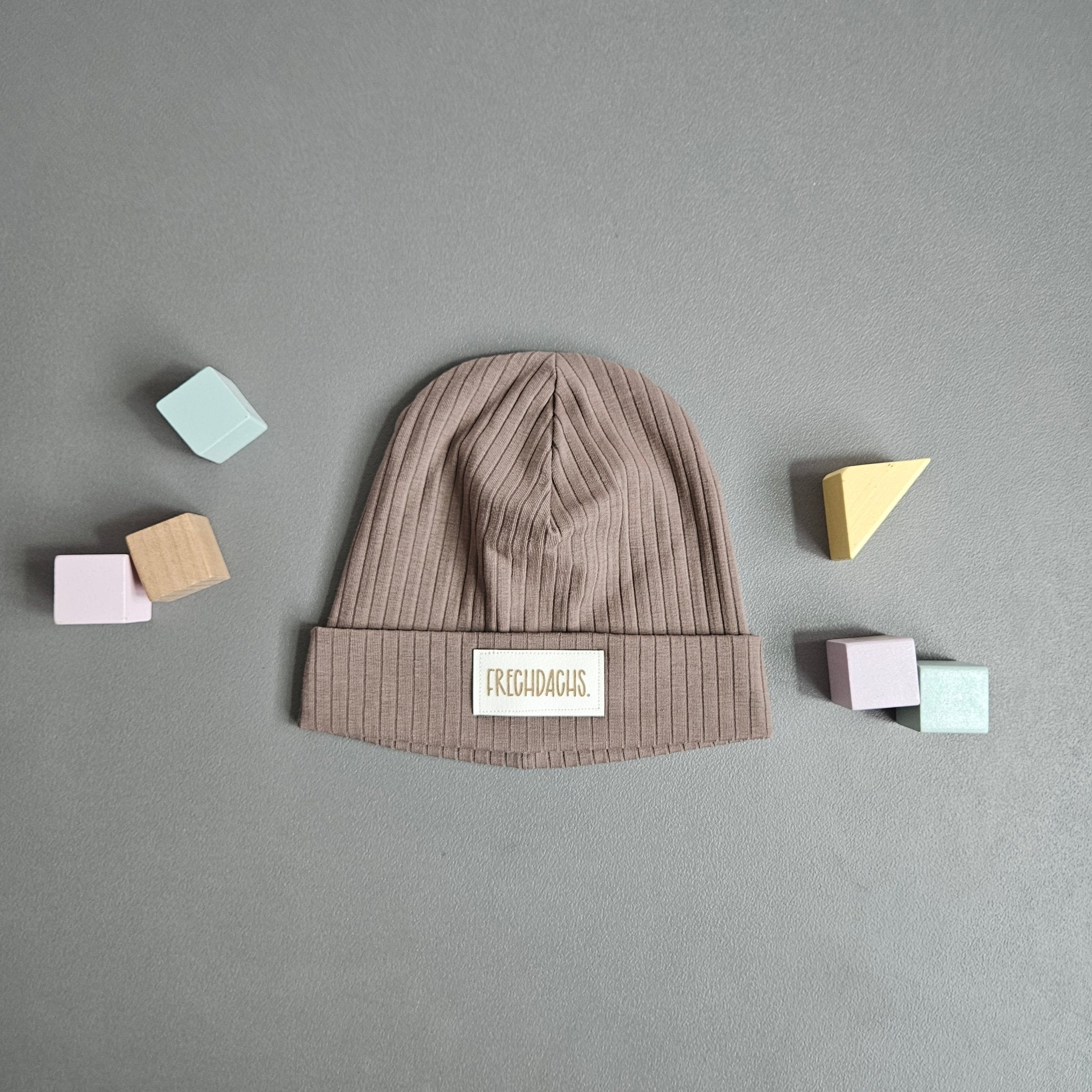 Beanie Ku. 49 - 53 cm / braun / Frechdachs - Kalie - Kids