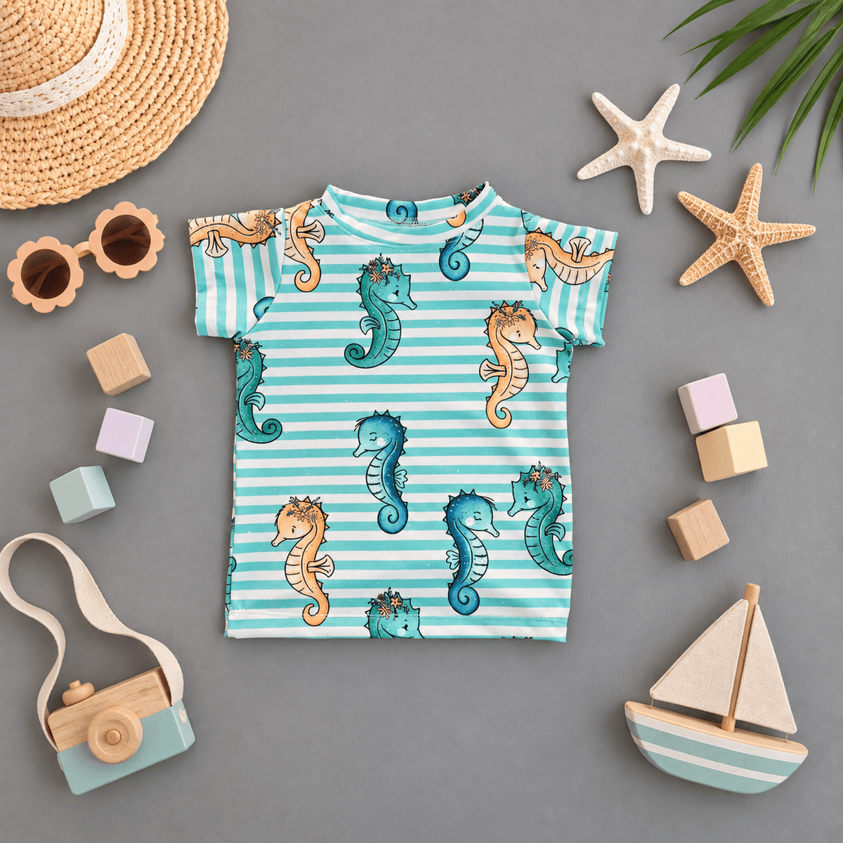 T-Shirt Gr.86 / Seepferdchen - Kalie - Kids
