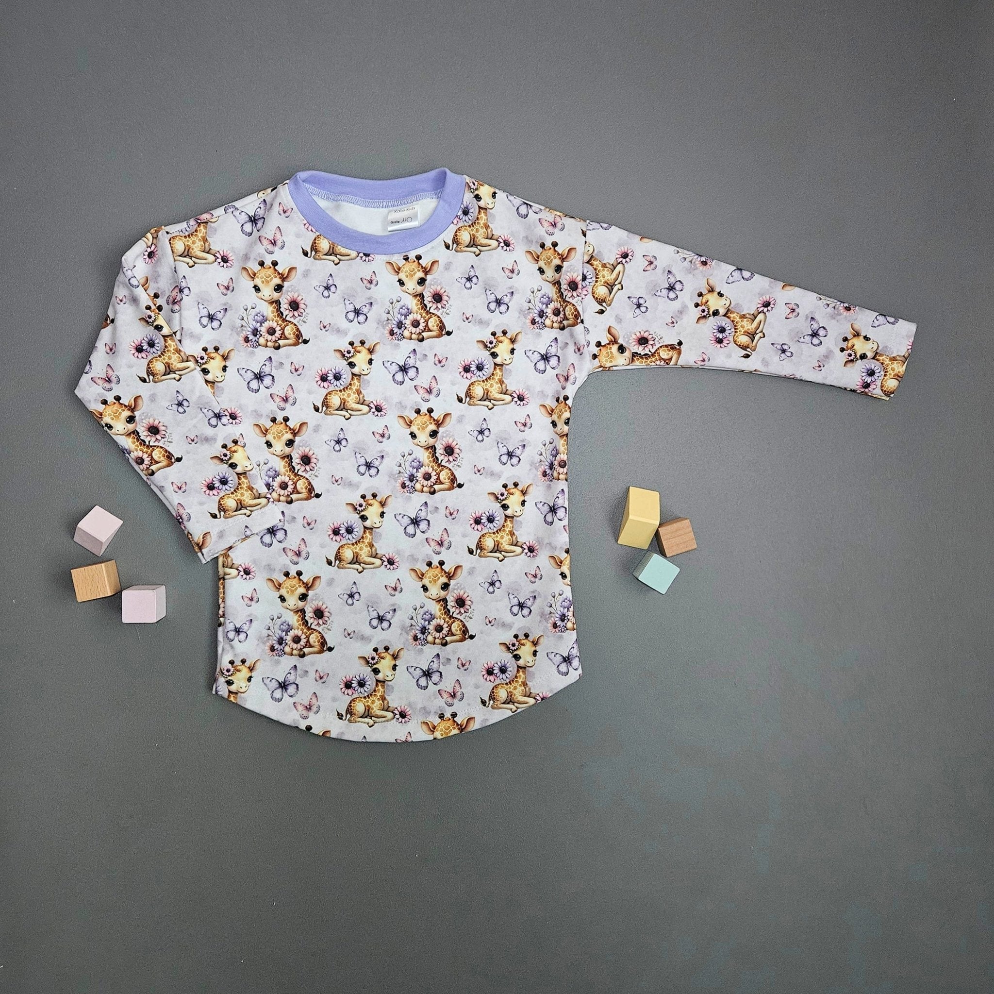 Longline Gr.92 / Giraffen Blümchen - Kalie - Kids
