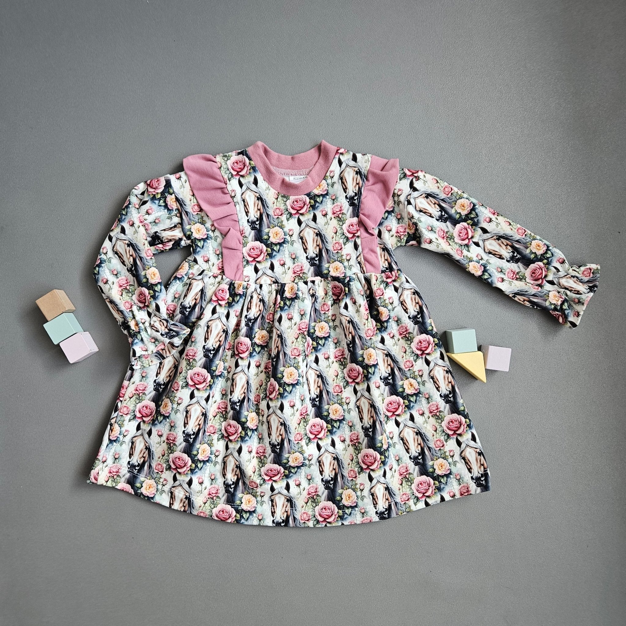 Tunika Gr.92 / Pferde Rosen - Kalie - Kids