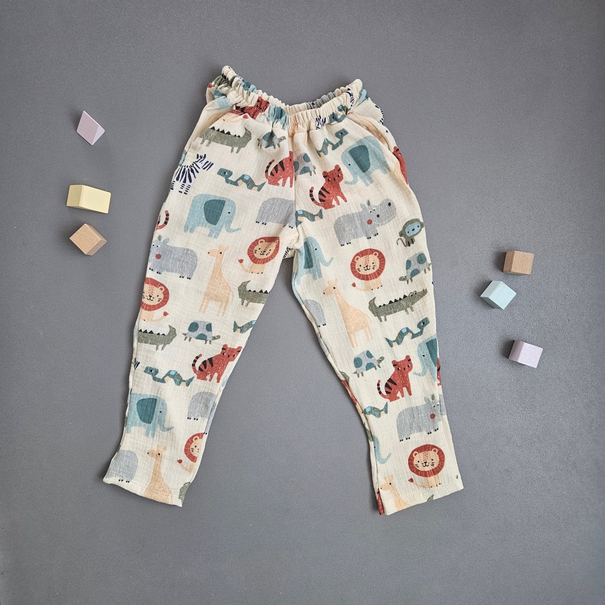 Musselin Hose / Safari / Gr. 92