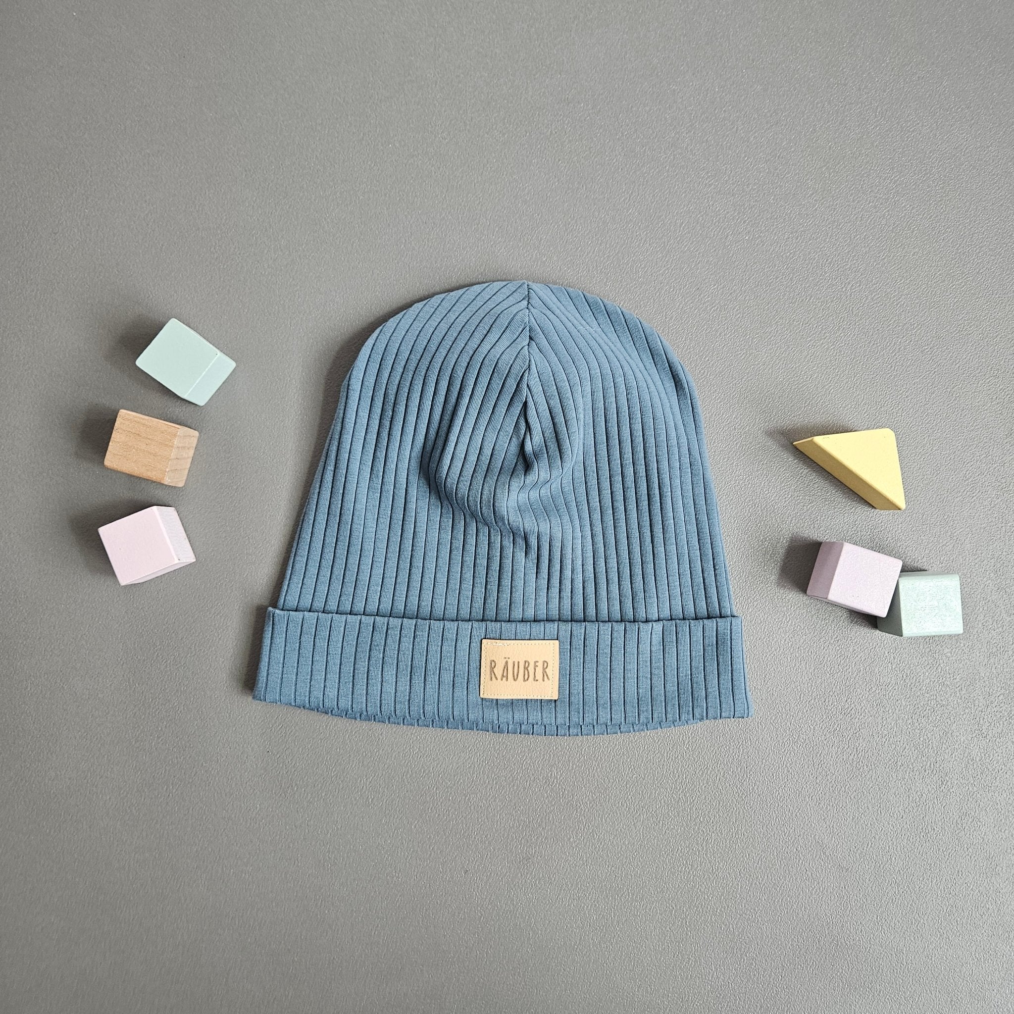 Beanie Ku. 54 - 59 cm / blau / Räuber - Kalie - Kids