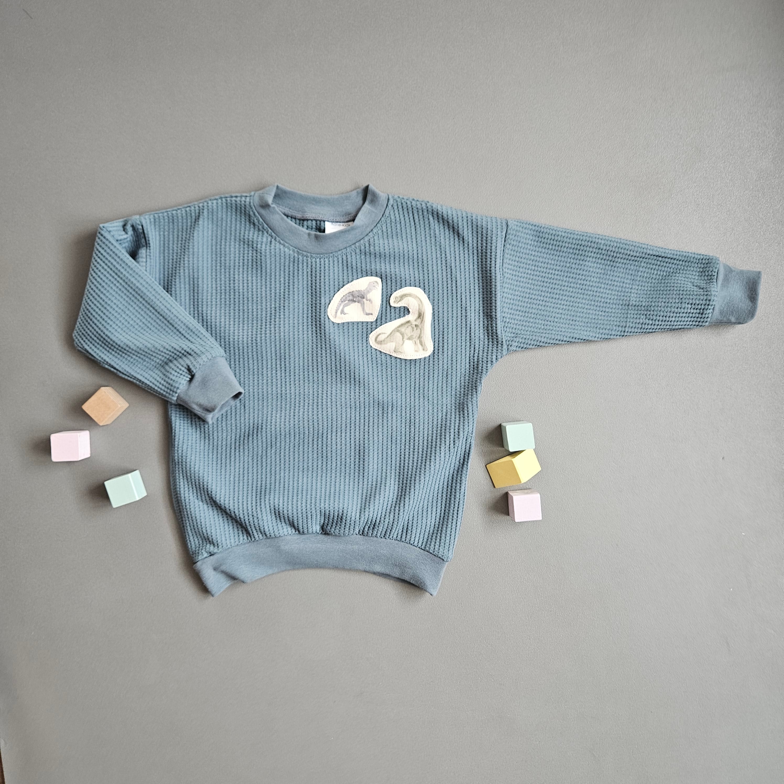 Pullover Gr.86 / blau dino