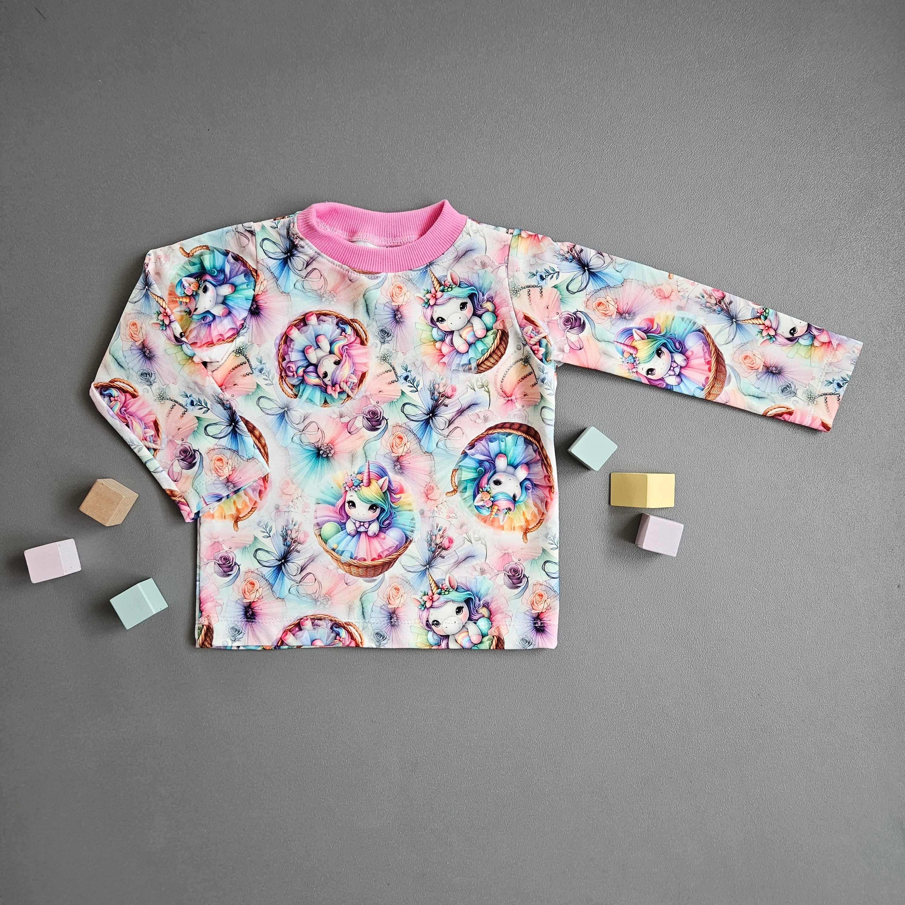 Langarmshirt Gr.80 / Einhorn Ballerina