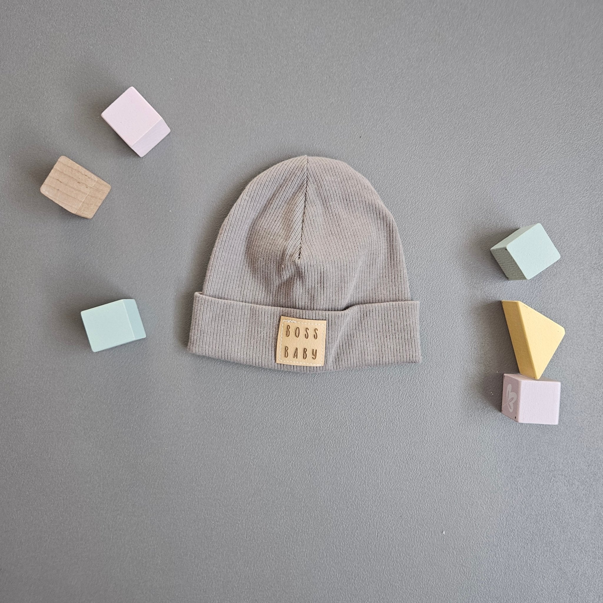 Beanie Ku. 40 - 44 cm / Boss Baby / grau - Kalie - Kids