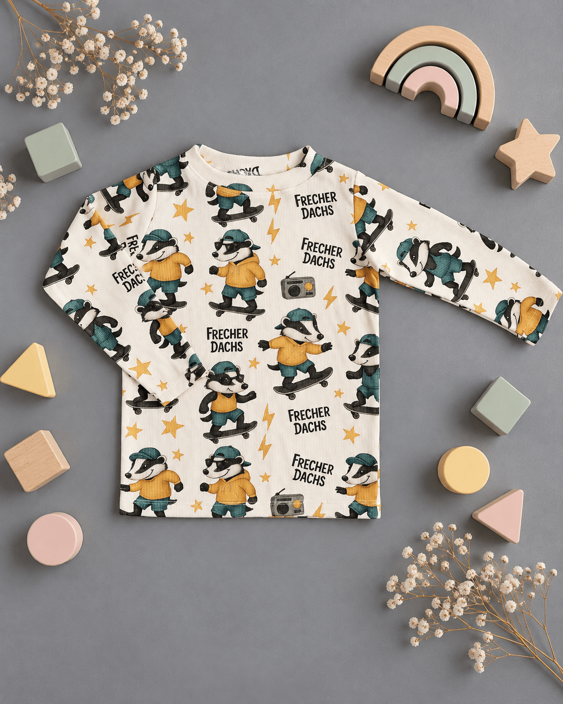 Langarmshirt Gr.68 / Frecher Dachs - Kalie - Kids