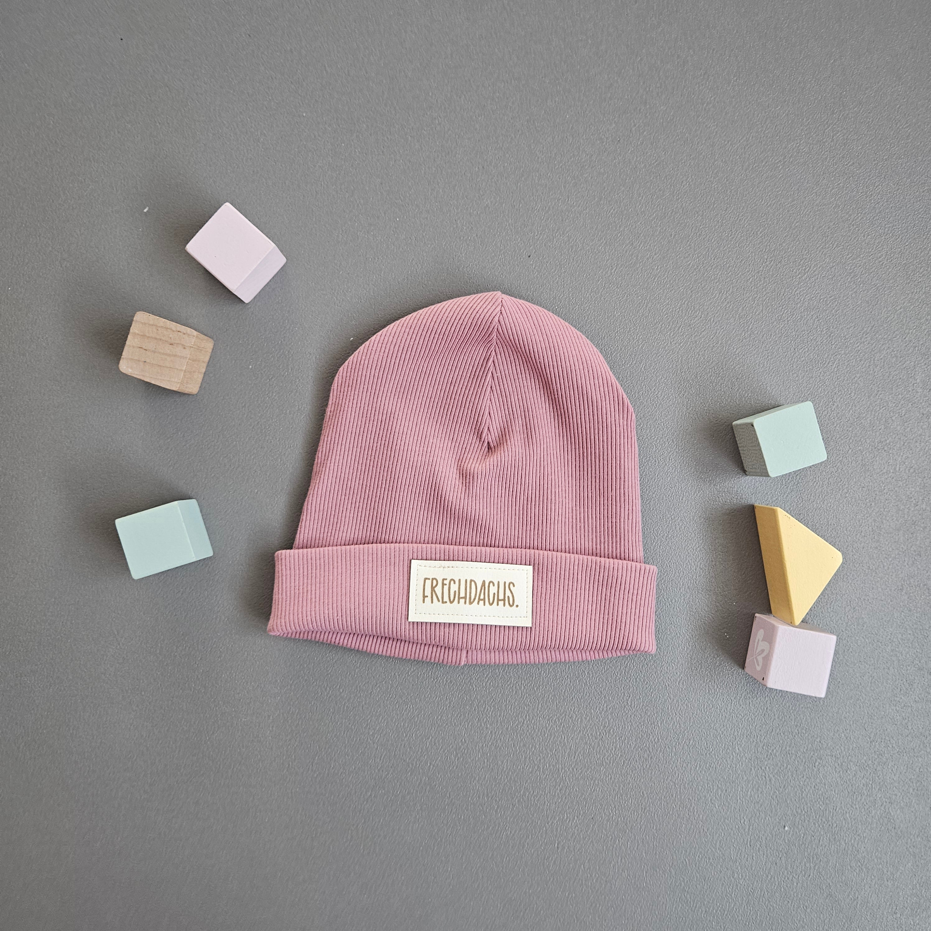 Beanie Ku. 45-48cm / Frechdachs / rosa