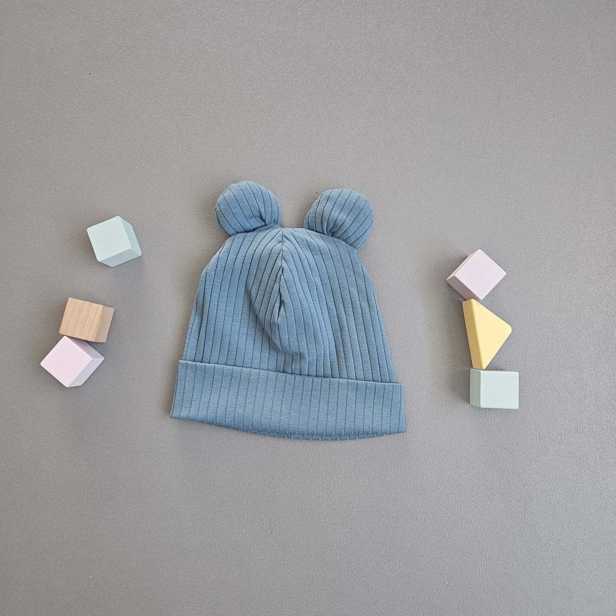 Beanie Ku. 45 - 48 cm / blau Öhrchen - Kalie - Kids