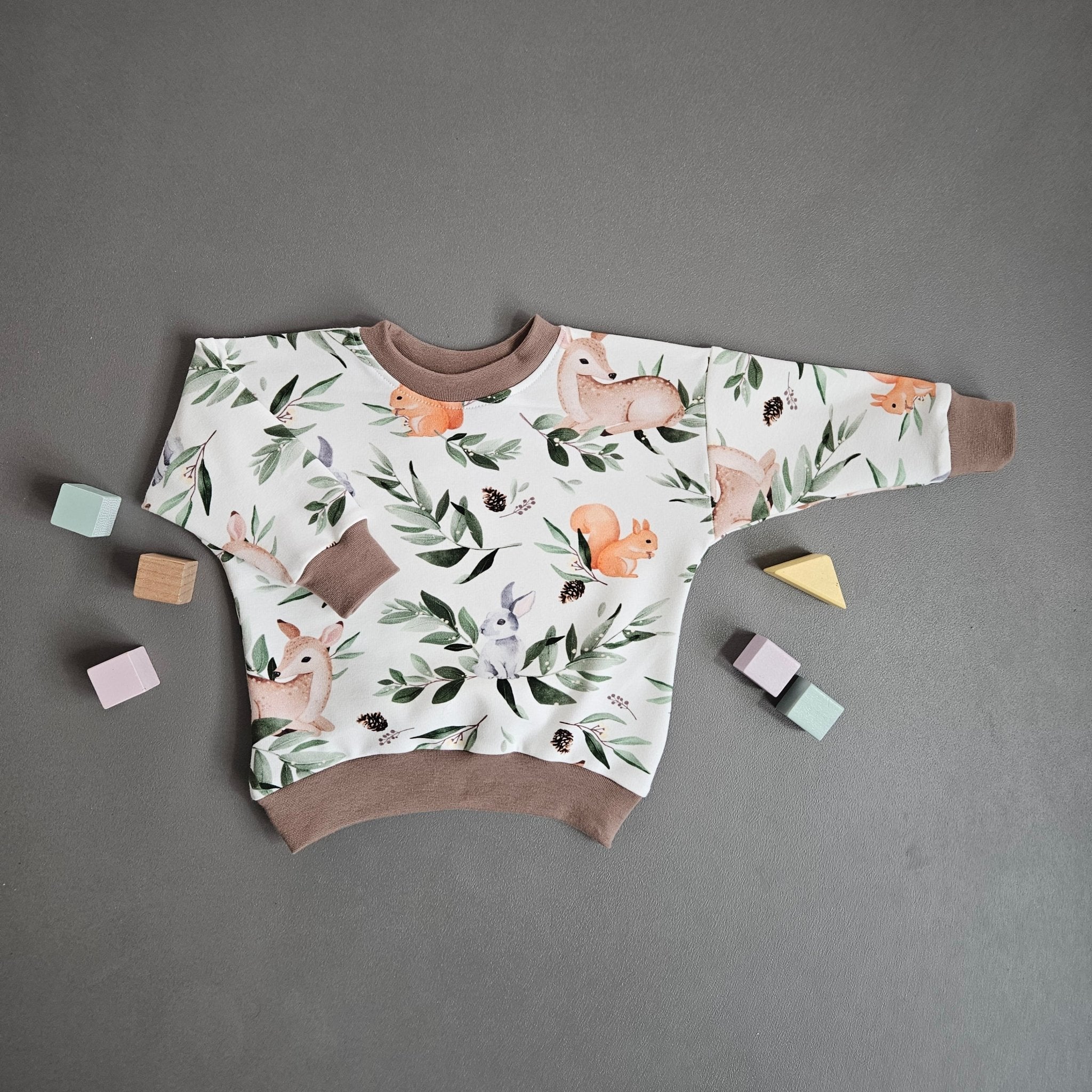 Pullover Gr.74 / Tiere im grünen - Kalie - Kids