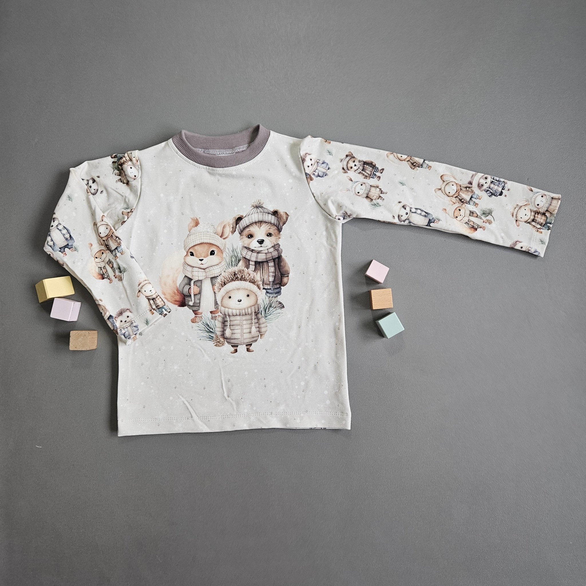 Langarmshirt Gr.116 / Winterfreunde - Kalie - Kids