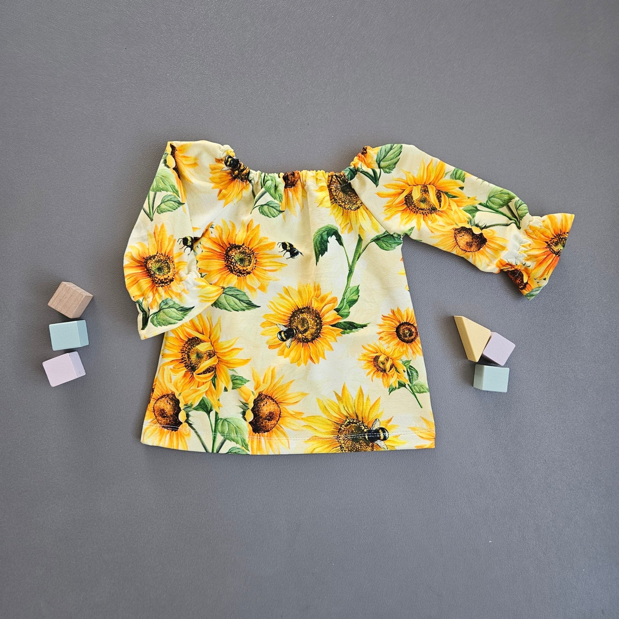 Bluse Gr.74 / Sonnenblumen - Kalie - Kids