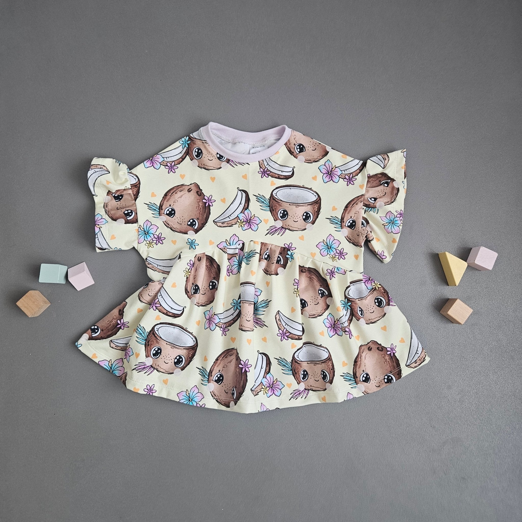 Rüschchenshirt Gr.122 / Kokosnuss - Kalie - Kids