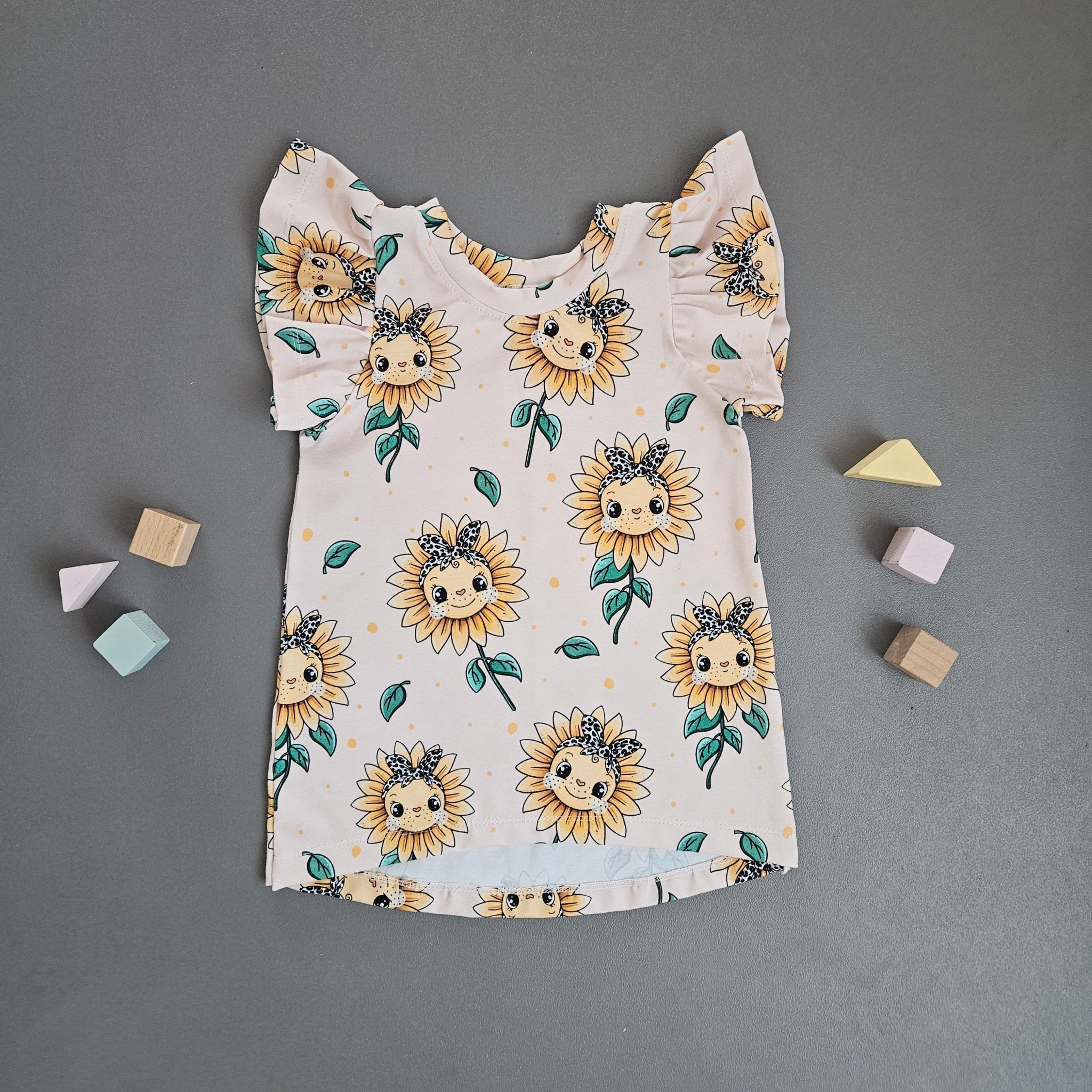 T-Shirt Gr.110 / Sonnenblumen - Kalie - Kids