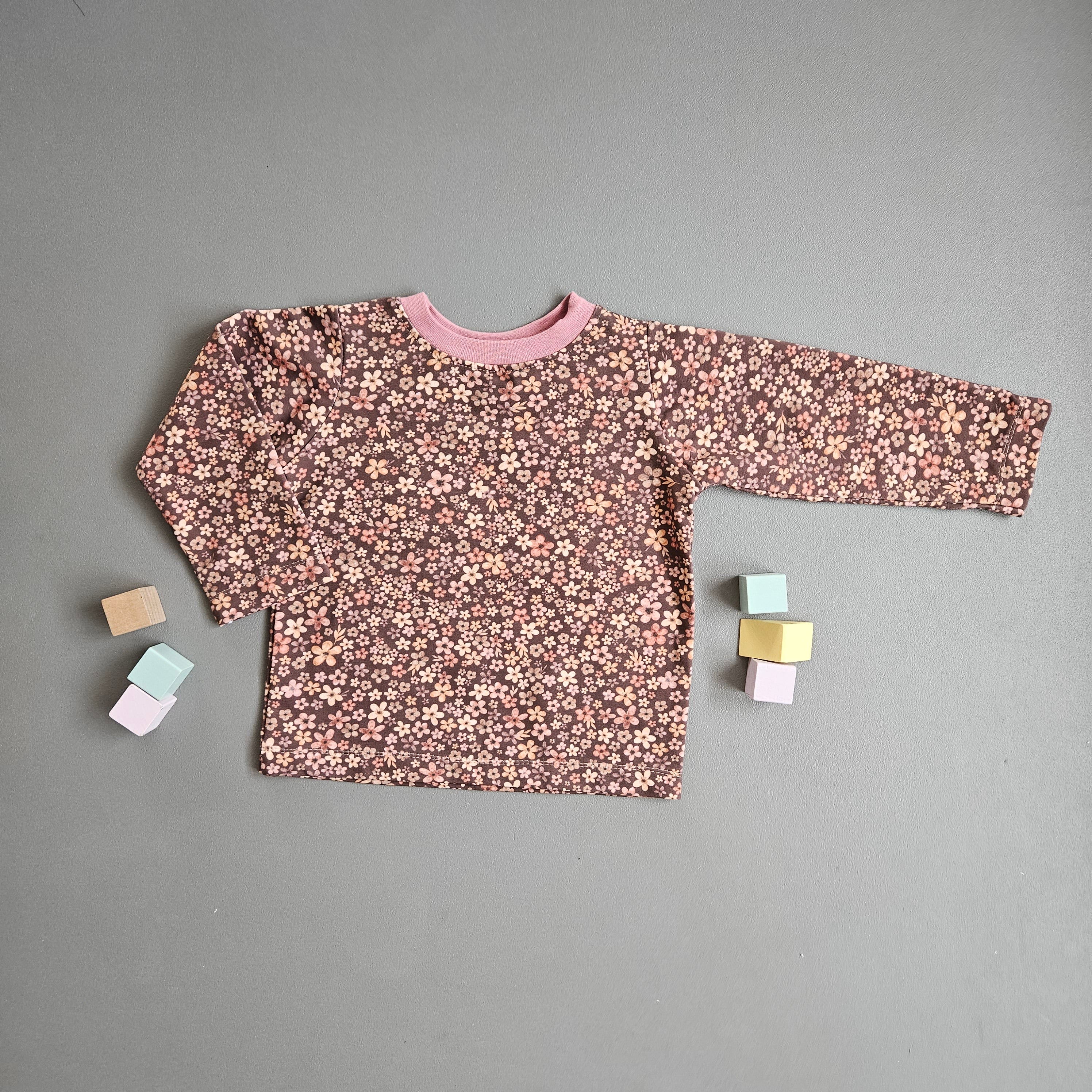 Langarmshirt Gr.74 / Blümchen