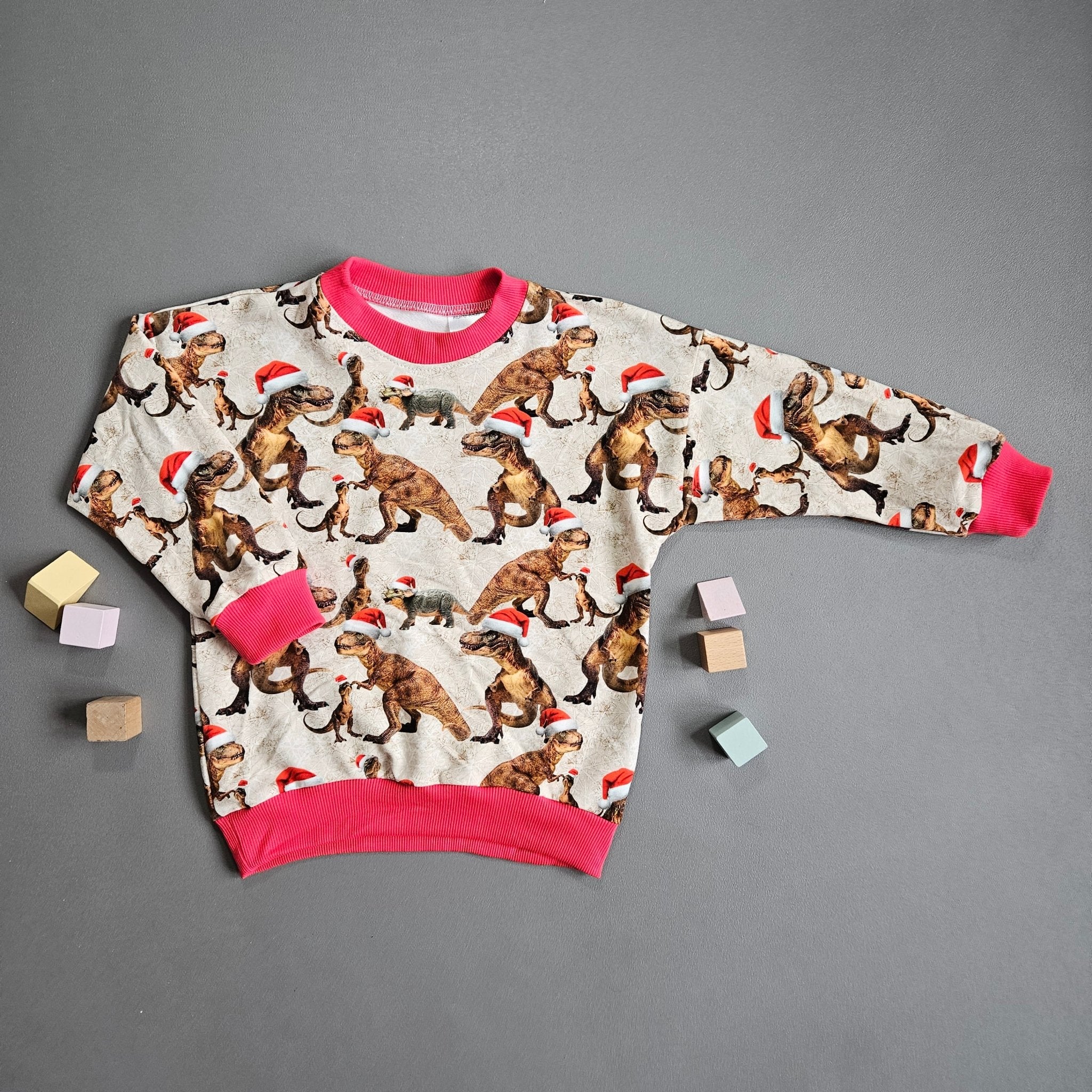 Pullover Gr.122 / Dino Christmas Party - Kalie - Kids