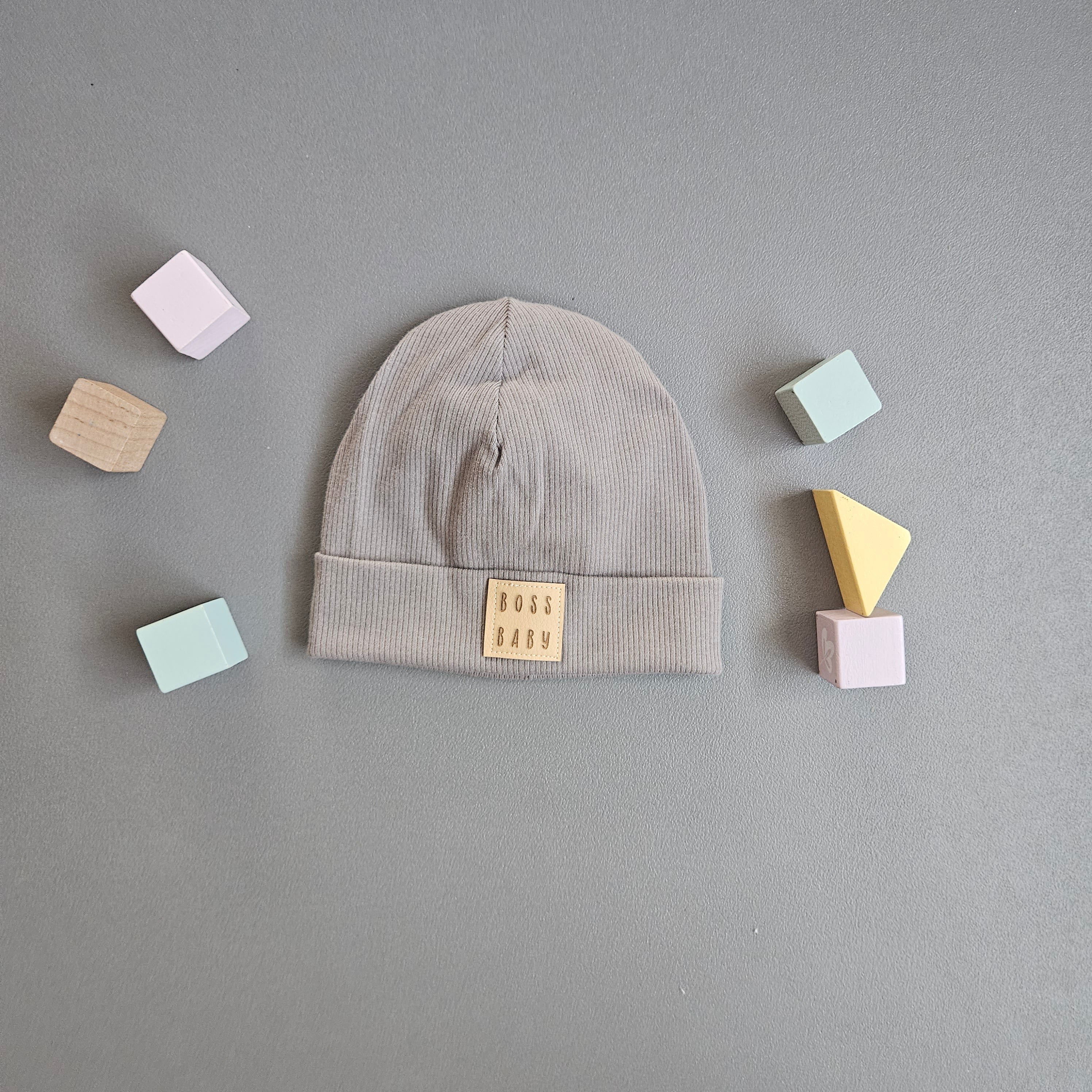 Beanie Ku.45-48 cm / Boss Baby / grau